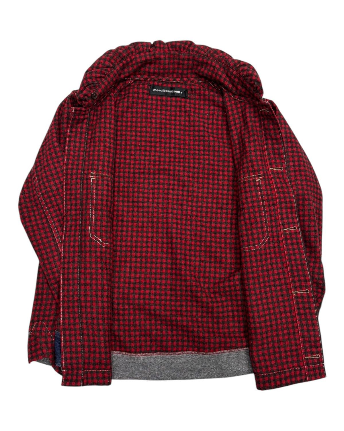 Issey Miyake × mercibeaucoup ISSEY MIYAKE CAULIFLOWER MERCIBEAUCOUP WOOL DENIM SHIRT Size US M / EU 48-50 / 2 - 4 Thumbnail