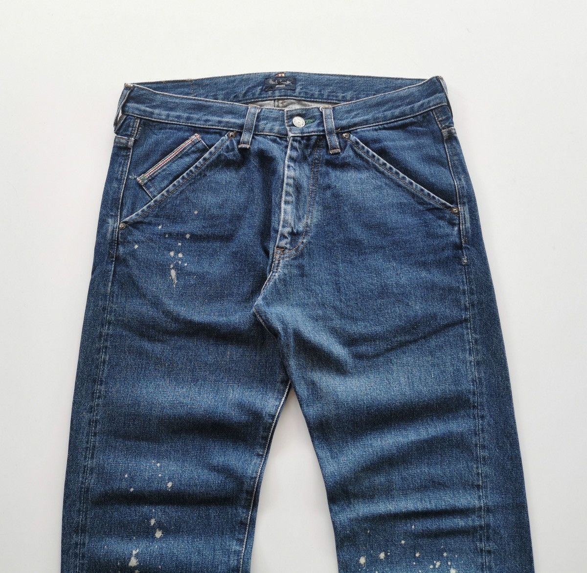 Japanese Brand Paul Smith Selvedge Painted Denim Jeans Size 34'' Size US 34 / EU 50 - 4 Thumbnail