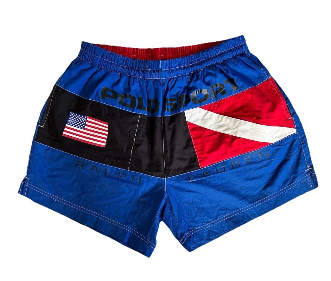 Polo Ralph Lauren Vintage Polo Ralph Lauren Polo Sport Spell out Swim Trunks Size US 36 / EU 52 - 1 Thumbnail
