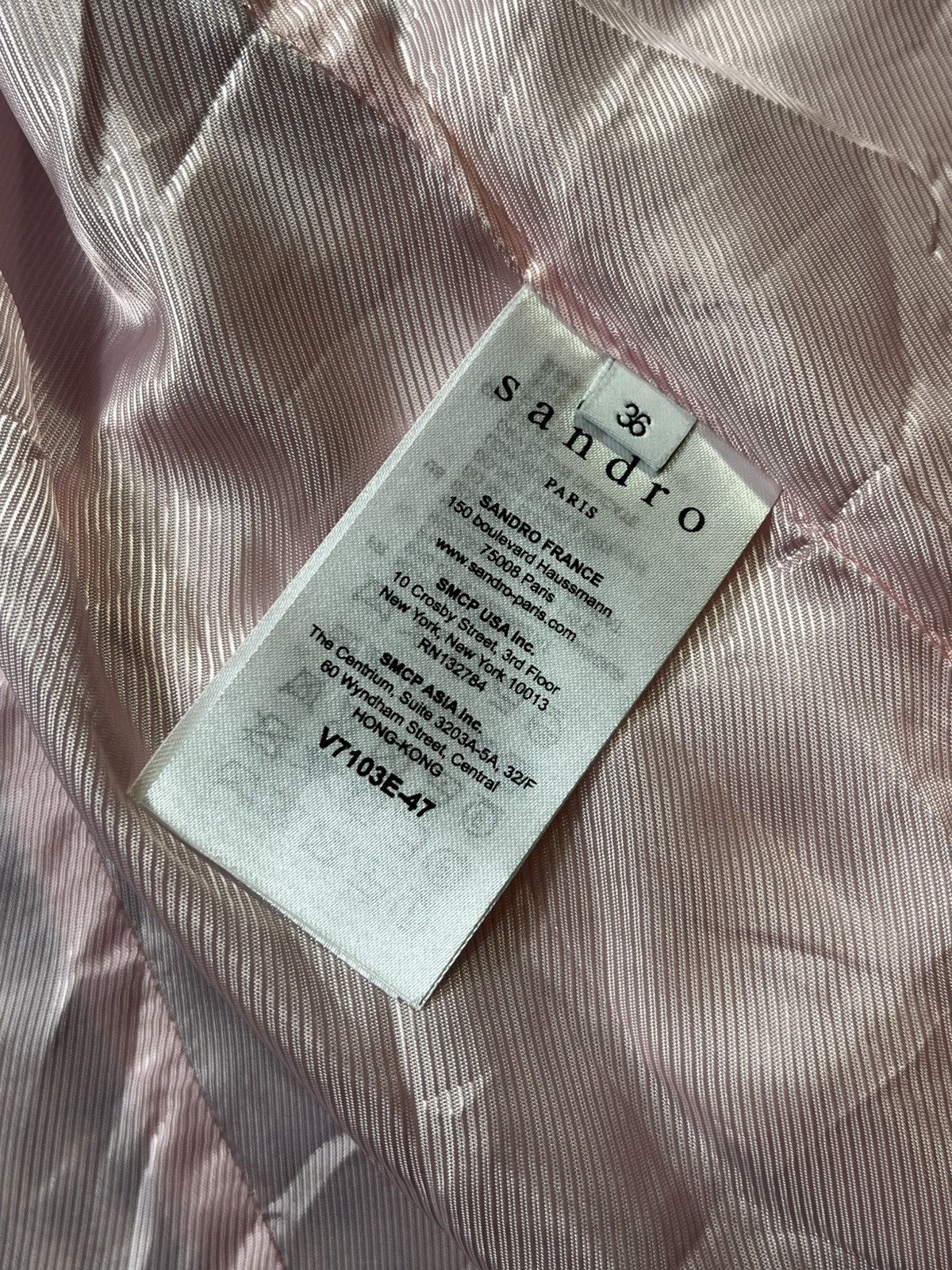 Sandro Sandro Blue Houndstooth Single-Breasted Jacket Size XS / US 0-2 / IT 36-38 - 11 Thumbnail