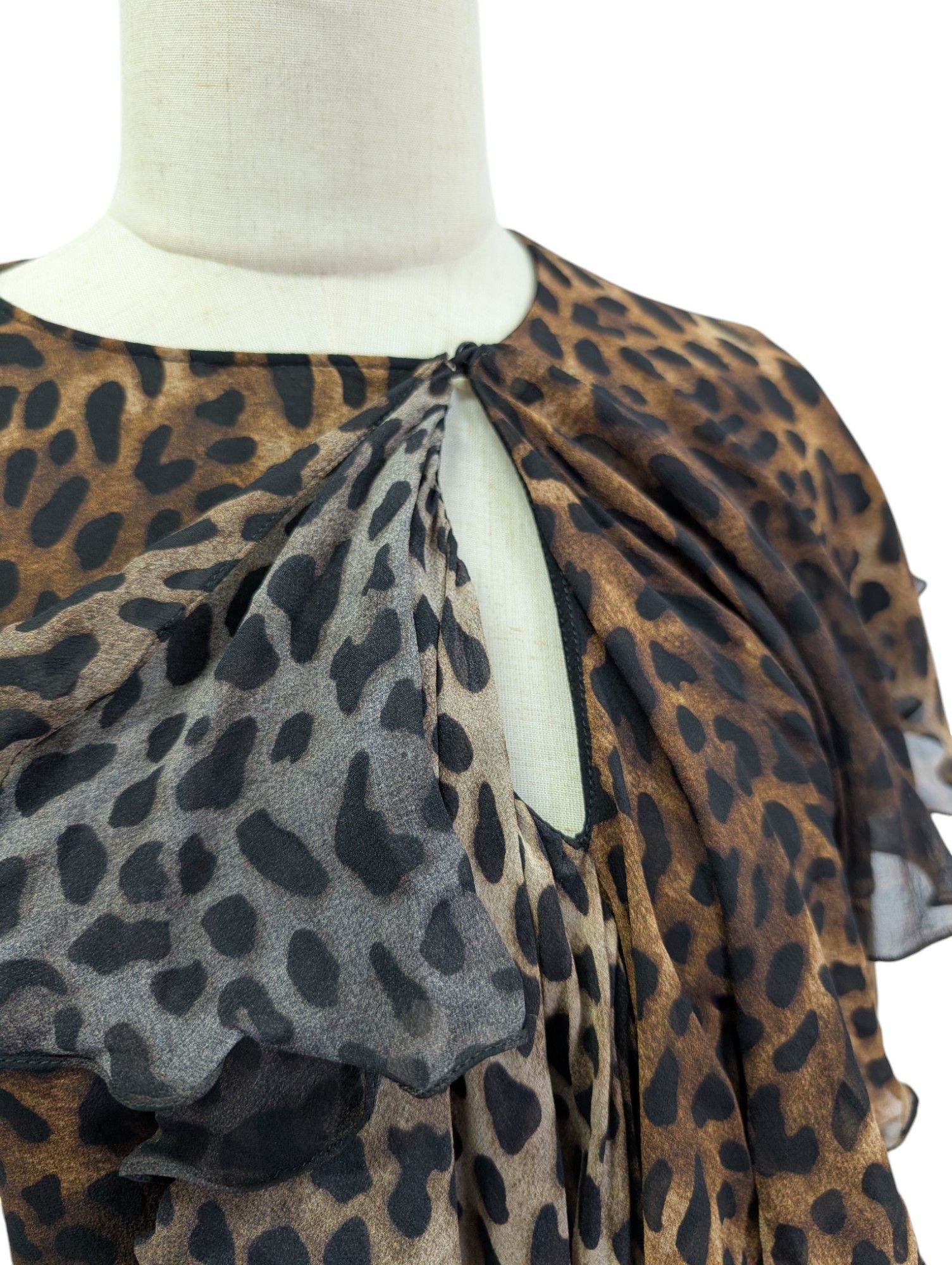 Tom Ford Leopard Print Silk Blouse Size XS / US 0-2 / IT 36-38 - 3 Thumbnail