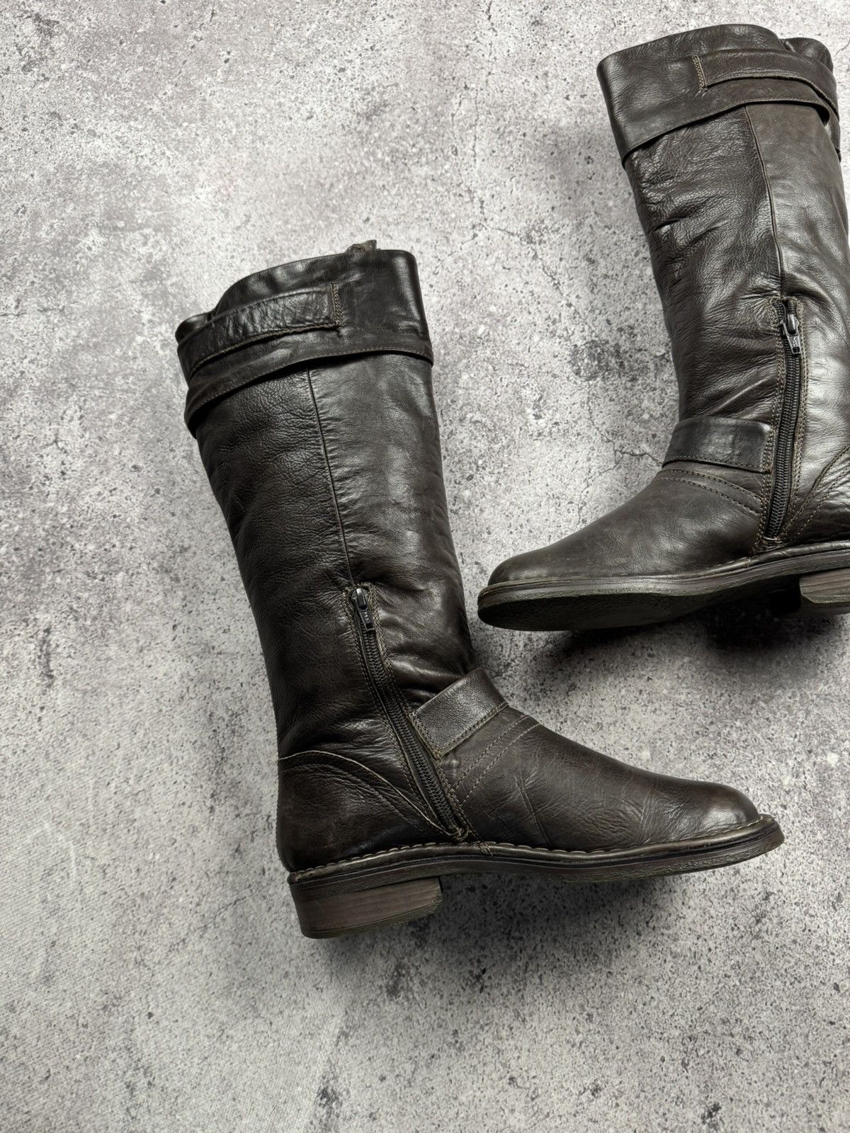 If Six Was Nine Vintage AS 98 Heel Rick Owens Style Leather Biker Boots Y2K Size US 8 / IT 38 - 17 Thumbnail