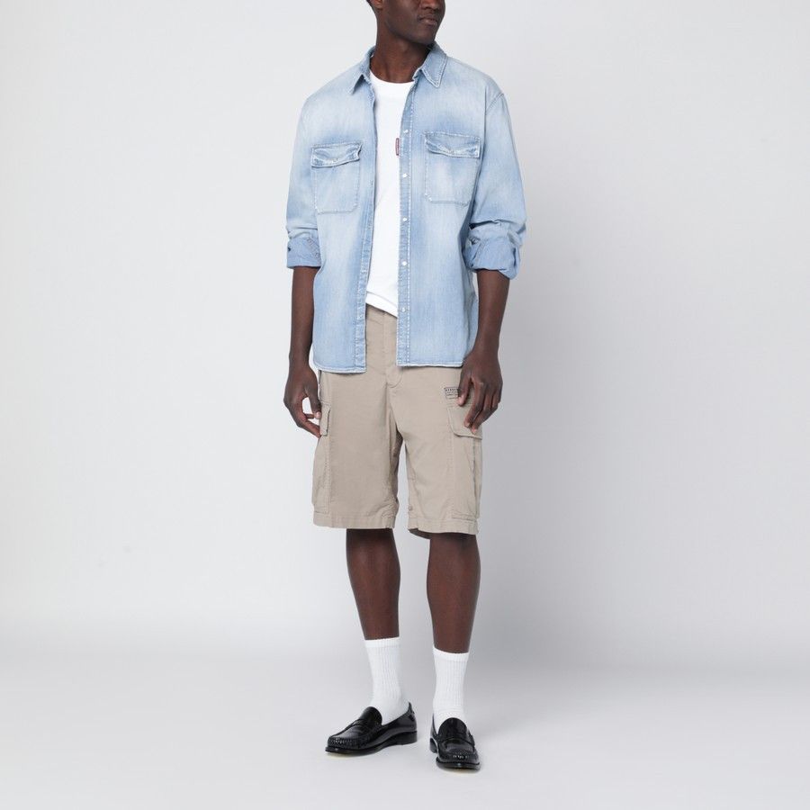 Dsquared2 o1d2blof0226 Denim Shirt in Light Blue Size US M / EU 48-50 / 2 - 2 Thumbnail