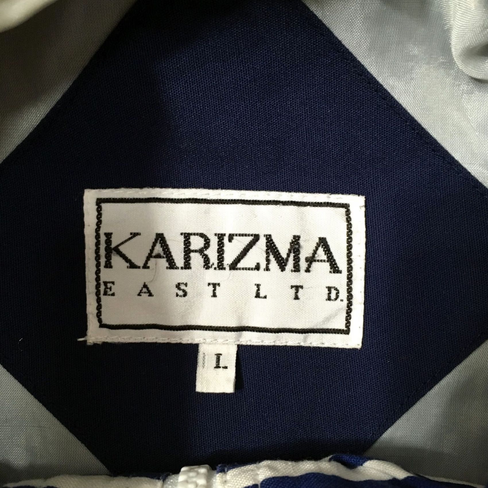 Etro VINTAGE Karizma East LTD Blue Windbreaker Jacket WOMEN Large 80s 90s Full Zip NYLON Jacket Windbreaker Size L / US 10 / IT 46 - 2 Thumbnail