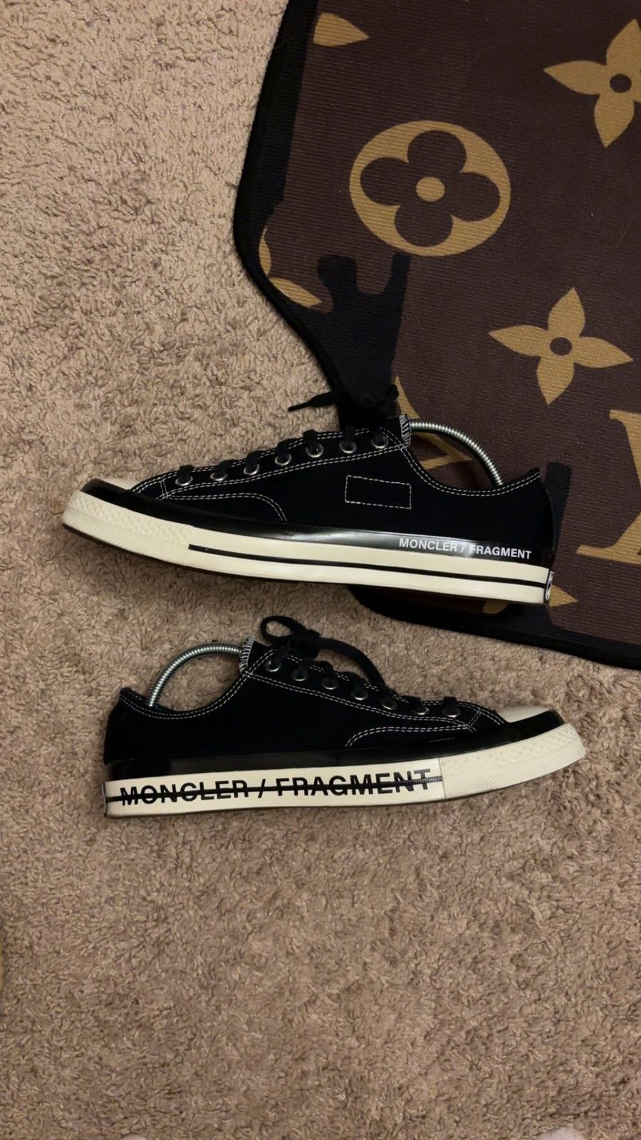 image of Moncler X Fragment Converse Low Shoes in Black, Men's (Size 11)