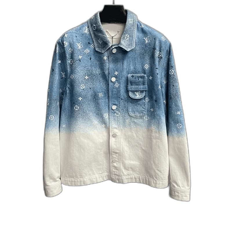 Louis Vuitton Louis Vuitton Blue Gradient Denim Jacket-yf Size US XL / EU 56 / 4 - 1 Thumbnail