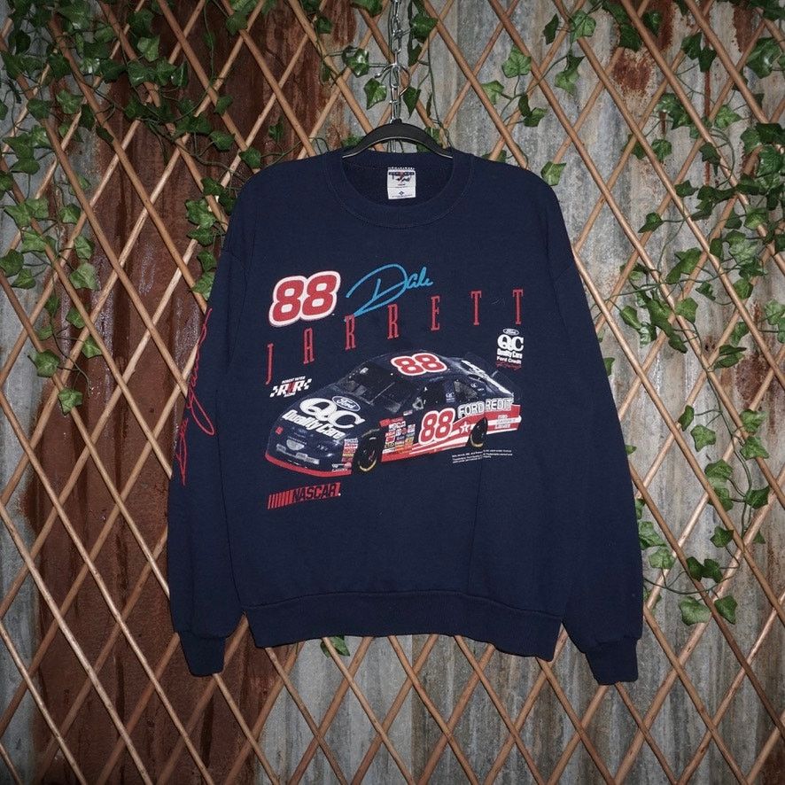 NASCAR Large -Vintage Y2K Dale Jarrett nascar race 2000s sweatshirt Size US L / EU 52-54 / 3 - 1 Thumbnail