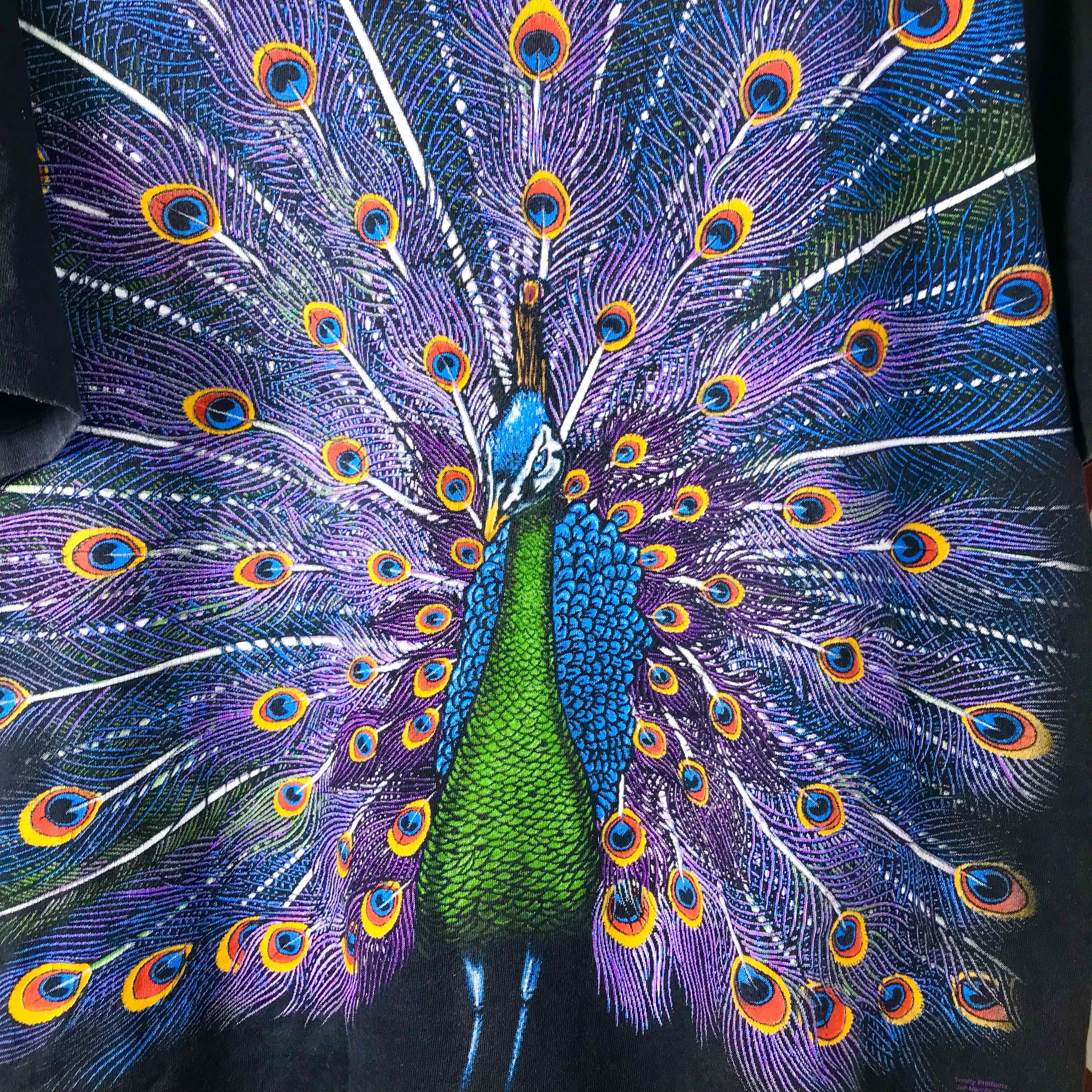 Habitat Rare 90s peacock habitat all overprint shirt liquid blue Size US XL / EU 56 / 4 - 4 Thumbnail