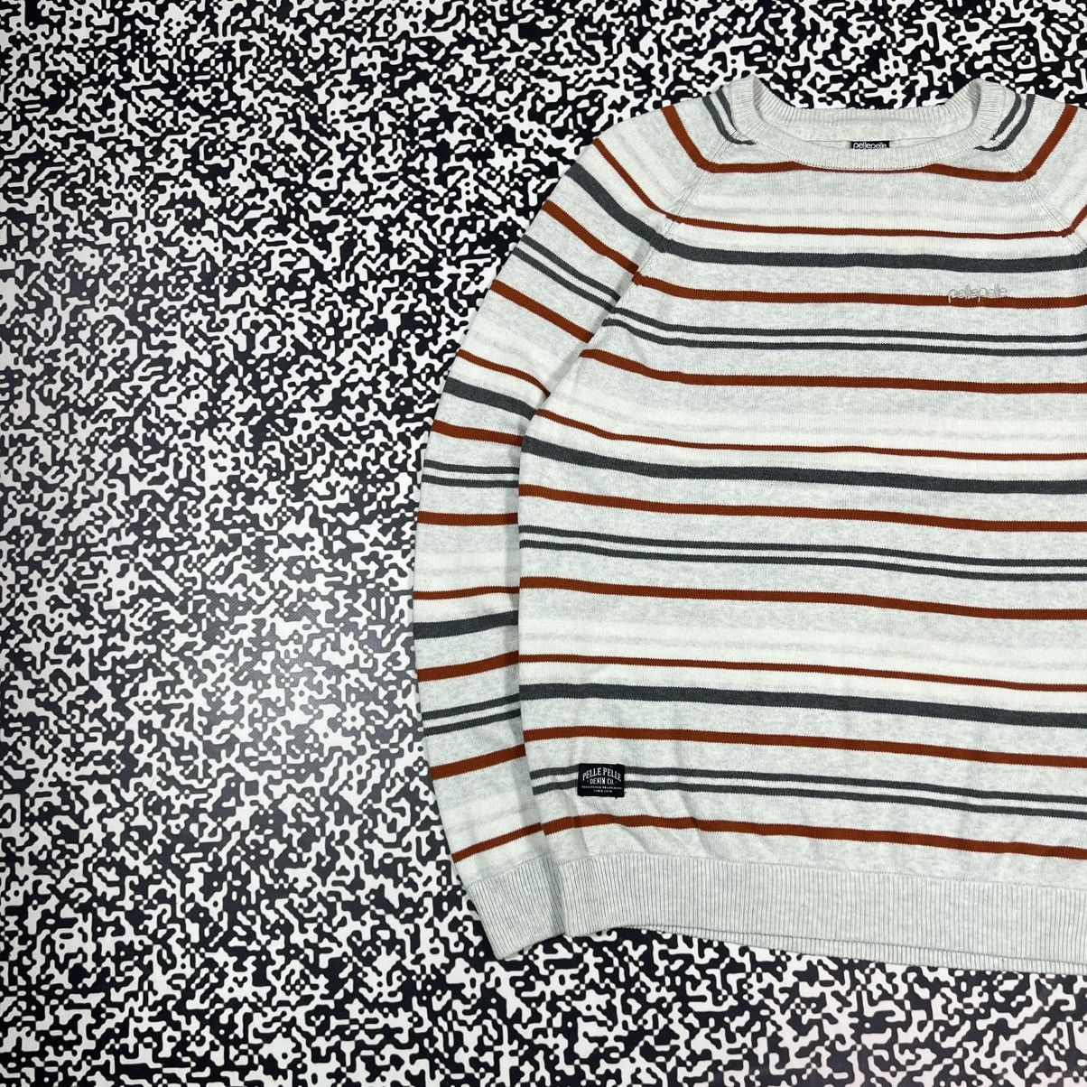Pelle Pelle Vintage Y2K Pelle Pelle Striped Boxy Sweater Rap 90s Style Size US XXL / EU 58 / 5 - 2 Thumbnail