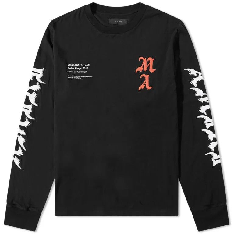 o1mle0925 Solar King L/S Tee in Black
