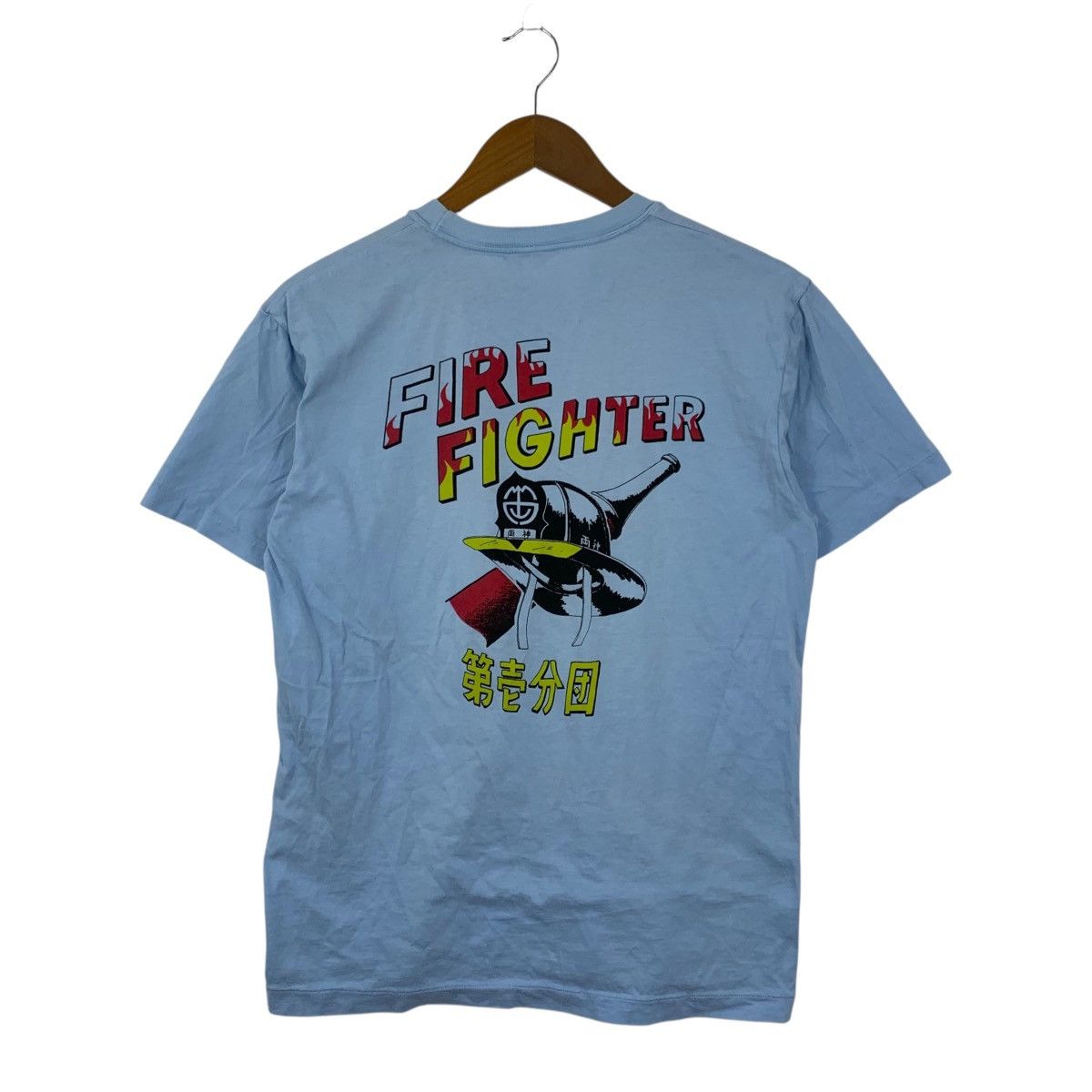 Japanese Brand Vintage FIRE FIGHTER 1st Batch Country Japanese Brand Tshirt Size US M / EU 48-50 / 2 - 1 Thumbnail