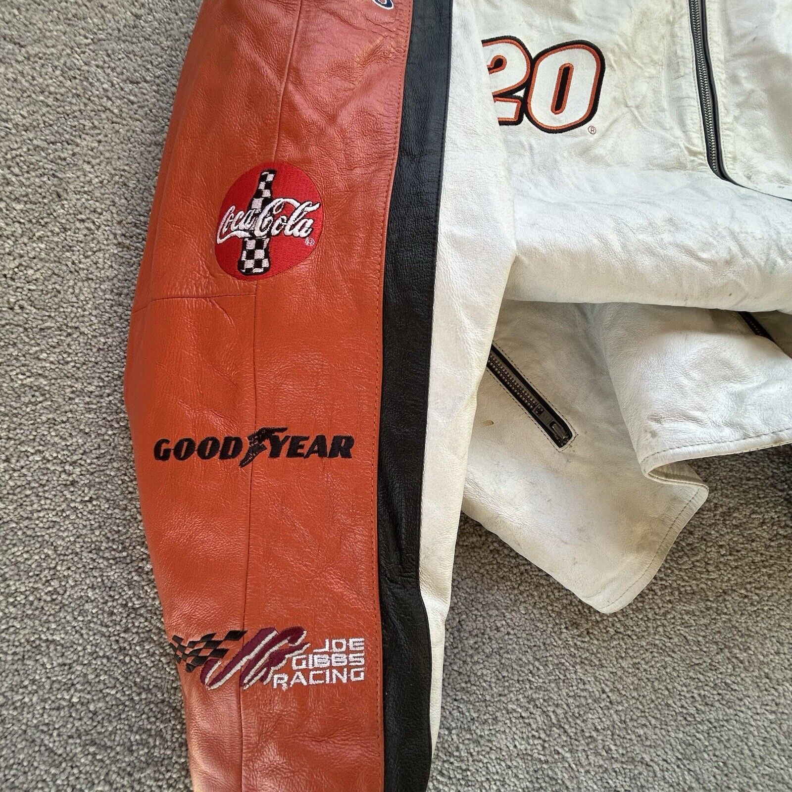 Vintage Nascar Leather Jacket Adult XXL Tony Stewart