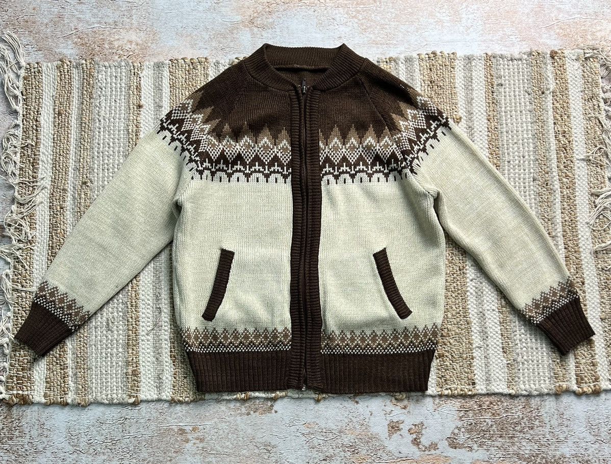 Vintage Vintage wool Navajo zip knit bomber Size US S / EU 44-46 / 1 - 1 Thumbnail