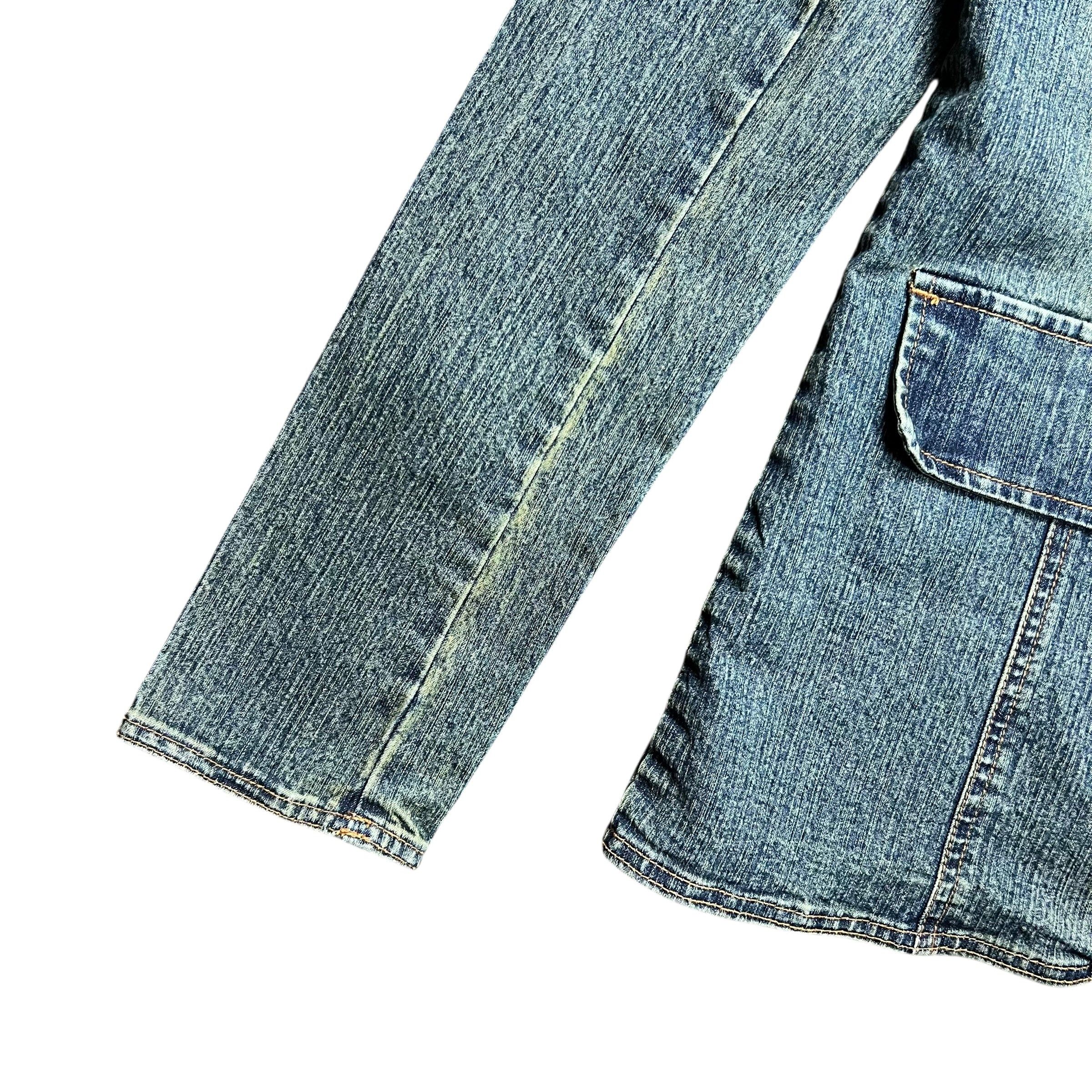 Designer × Vintage Bongo Jeans Faded Dirty Wash Denim Jacket - M Size M / US 6-8 / IT 42-44 - 3 Thumbnail