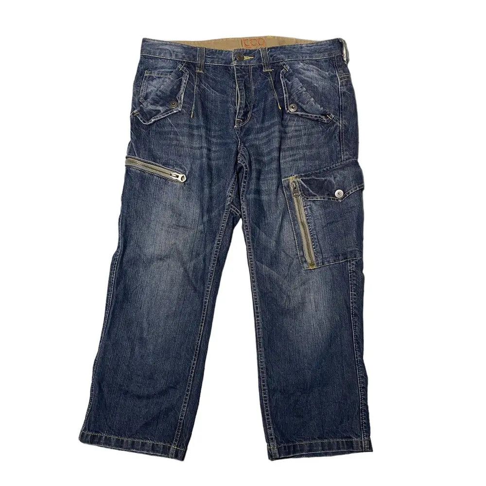 Japanese Brand lcco japanesebrand multizip pocket denim y2k lgb Size US 33 - 1 Thumbnail