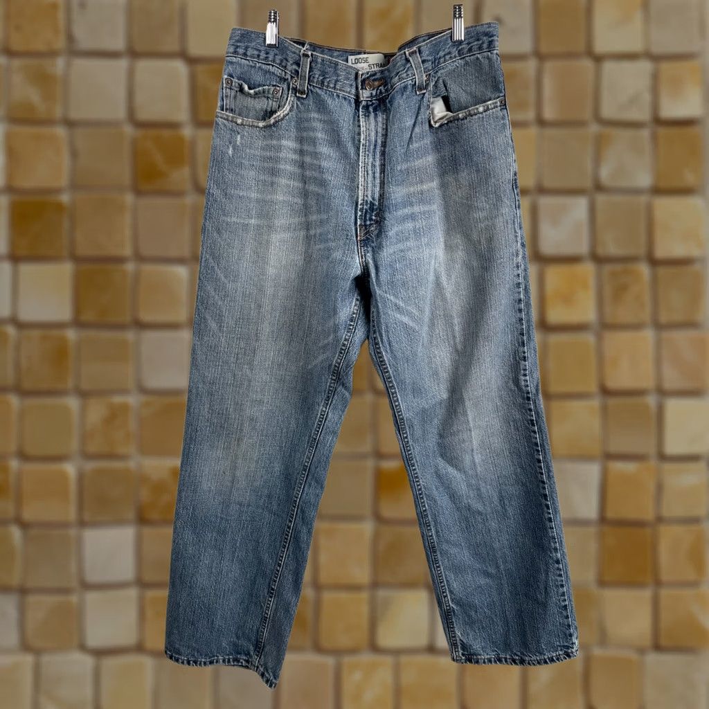 Levi's VINTAGE Levi's 569 Jeans Men Blue Straight Loose Denim 36x30 100% Cotton Distressed Regular Rise High Size US 36 / EU 52 - 1 Thumbnail