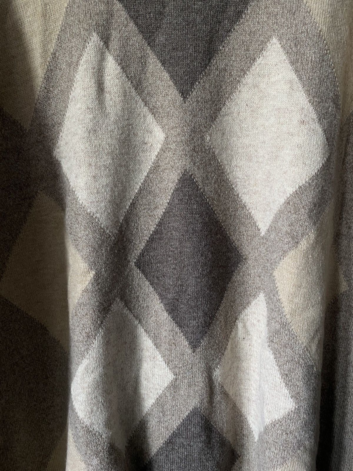 Barbour Barbour Diamond Printed Plaid Checkered Wool Vintage Sweater Size US L / EU 52-54 / 3 - 9 Thumbnail