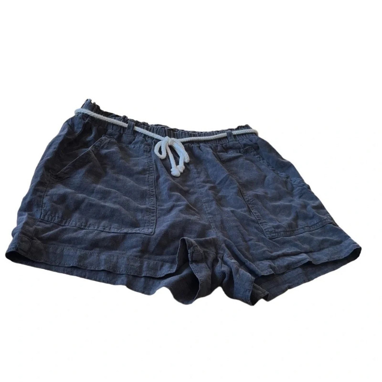 The Unbranded Brand Thread And Supply linen elastic drawstring waist shorts, Sm Size 27" / US 4 / IT 40 - 1 Thumbnail