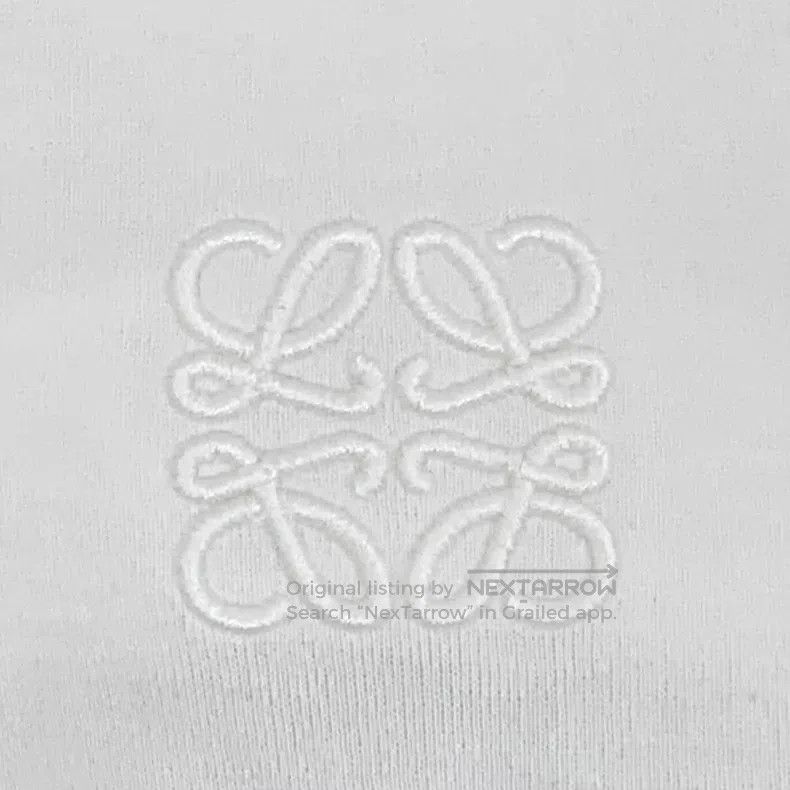 Loewe Loewe 25 Model White Logo Pattern Printed Cotton Crew Neck Size M / US 6-8 / IT 42-44 - 7 Thumbnail