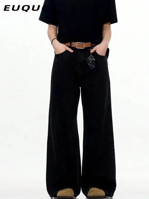 Japanese Brand × Vintage Vintage RETRO 90s Wide Leg flare jeans Size US 34 / EU 50 - 1 Thumbnail