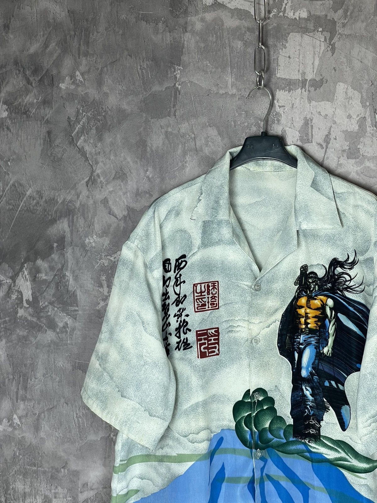 Anime × Japanese Brand × Vintage Vintage Samurai Anime Movie Rare Button Up Oversize Shirt Size US L / EU 52-54 / 3 - 3 Thumbnail
