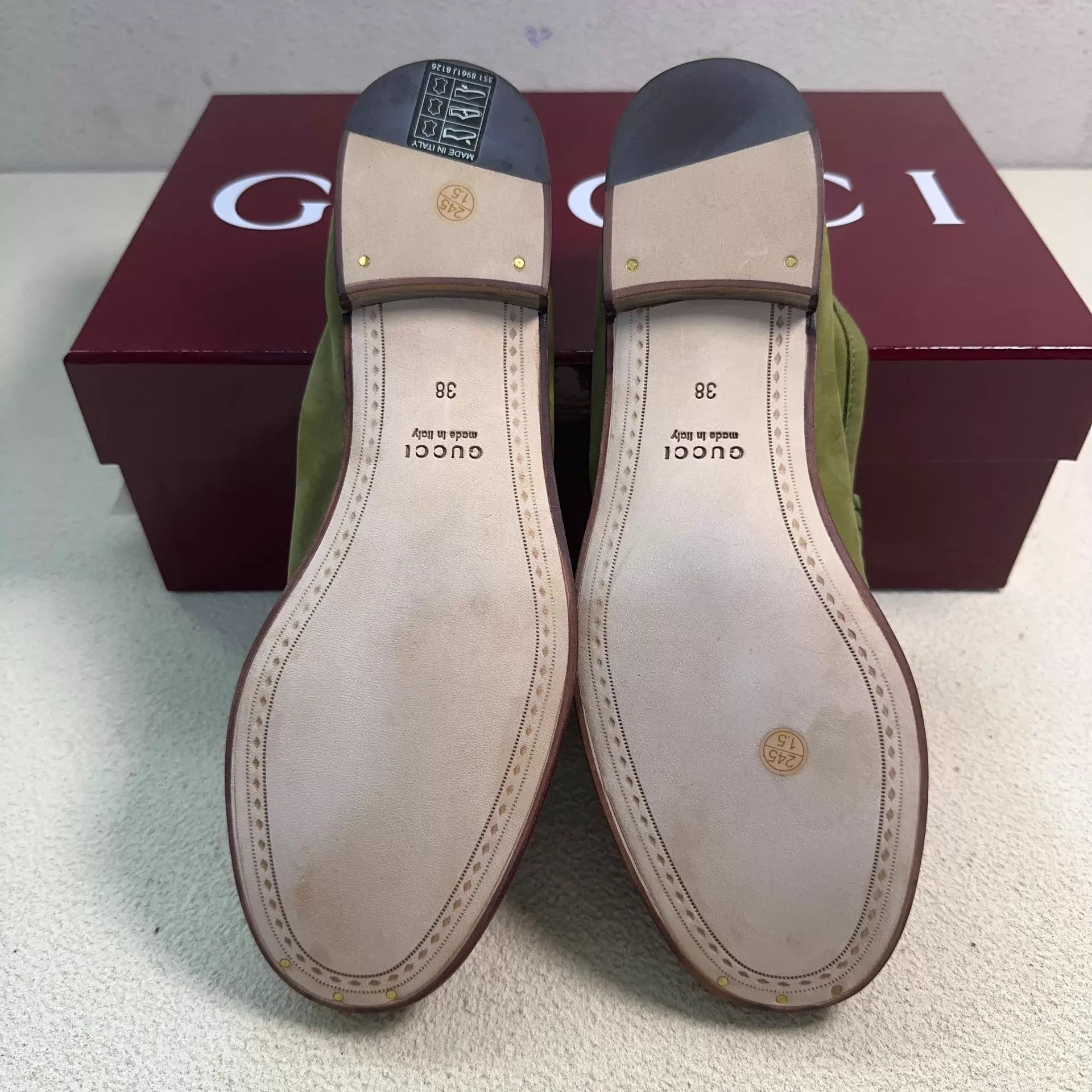 Gucci GUCCI 1953 Horsebit Loafer Women's Green 38 Size US 7.5 / IT 37.5 - 4 Thumbnail