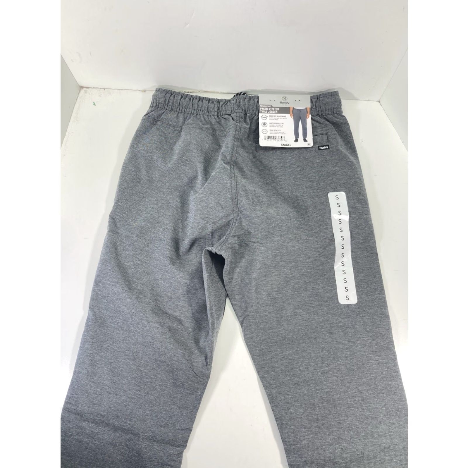 Hurley Hurley Pacer Jogger Pants Gray 30X32 Elastic Waist Drawstring NWT Adults Mens Small Regular Twill Stretch Size US 29 - 7 Thumbnail