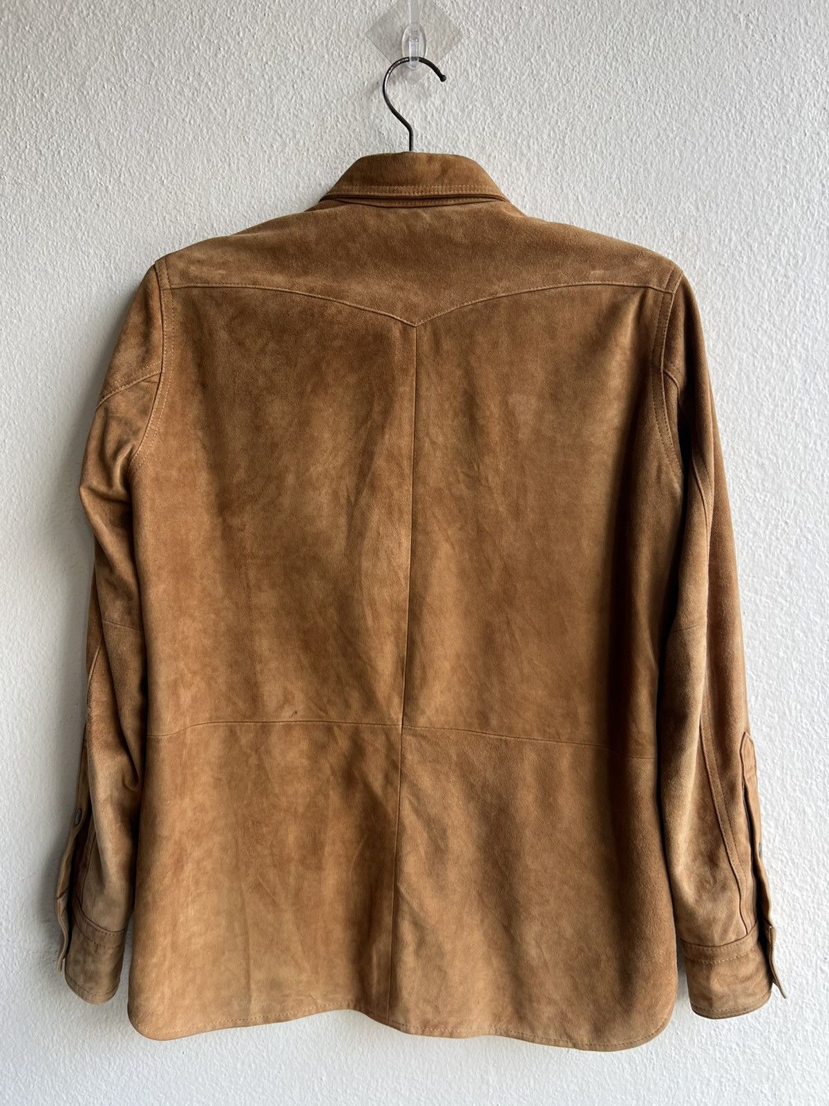 Leather United Arrows Goatskin Suede Leather Western Shirt Size US S / EU 44-46 / 1 - 2 Thumbnail