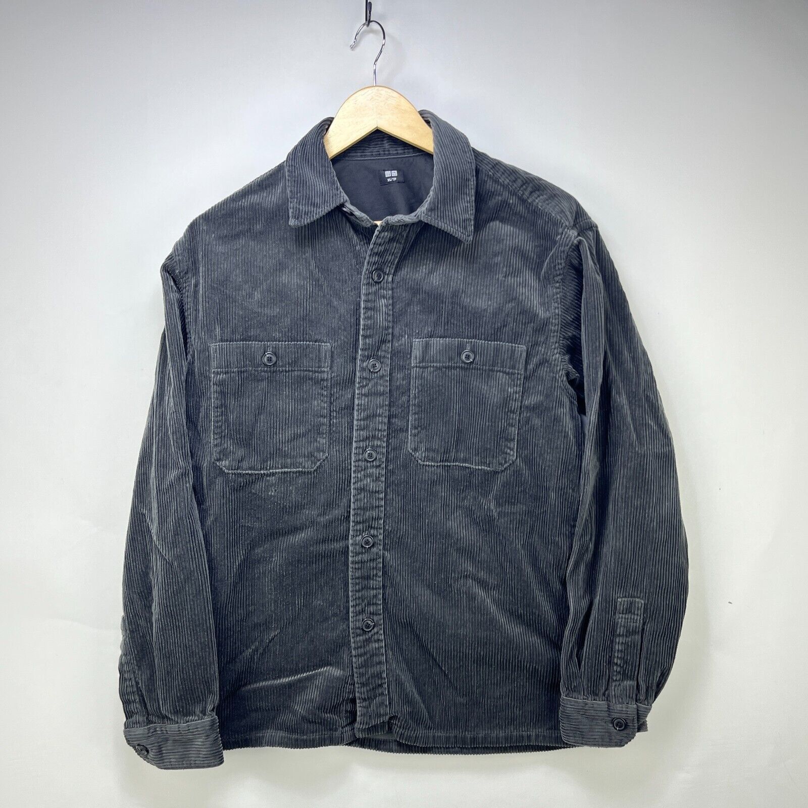 Uniqlo × Vintage Uniqlo Corduroy Button Up Shirt XS Dark Gray Longsleeve Size US XS / EU 42 / 0 - 1 Thumbnail