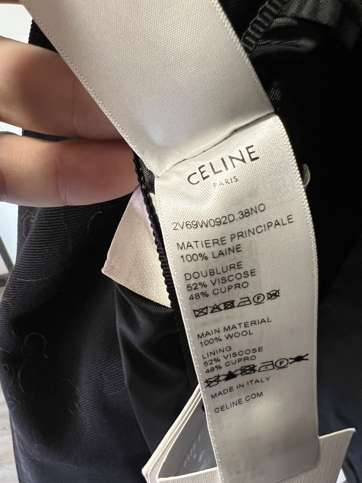 Celine RARE - FW24 Wing Collar Diagonal Wool Jacket 54 Size 54R - 17 Thumbnail
