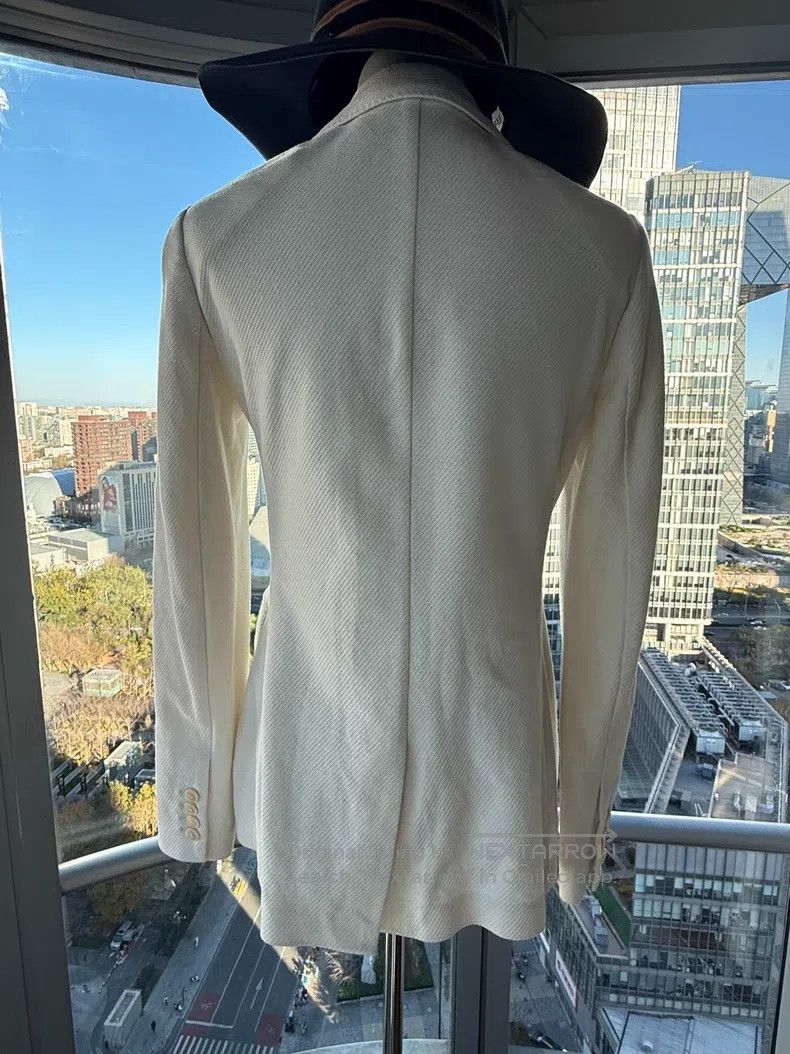 Loro Piana Loro Piana Off-white women's suit jacket Size S / US 4 / IT 40 - 6 Thumbnail