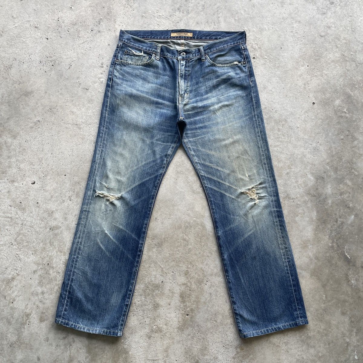 Japanese Brand × Jean × Vintage Vintage Japanese Distressed Rusty Jeans Faded Pants W36x30 Size US 36 / EU 52 - 1 Thumbnail