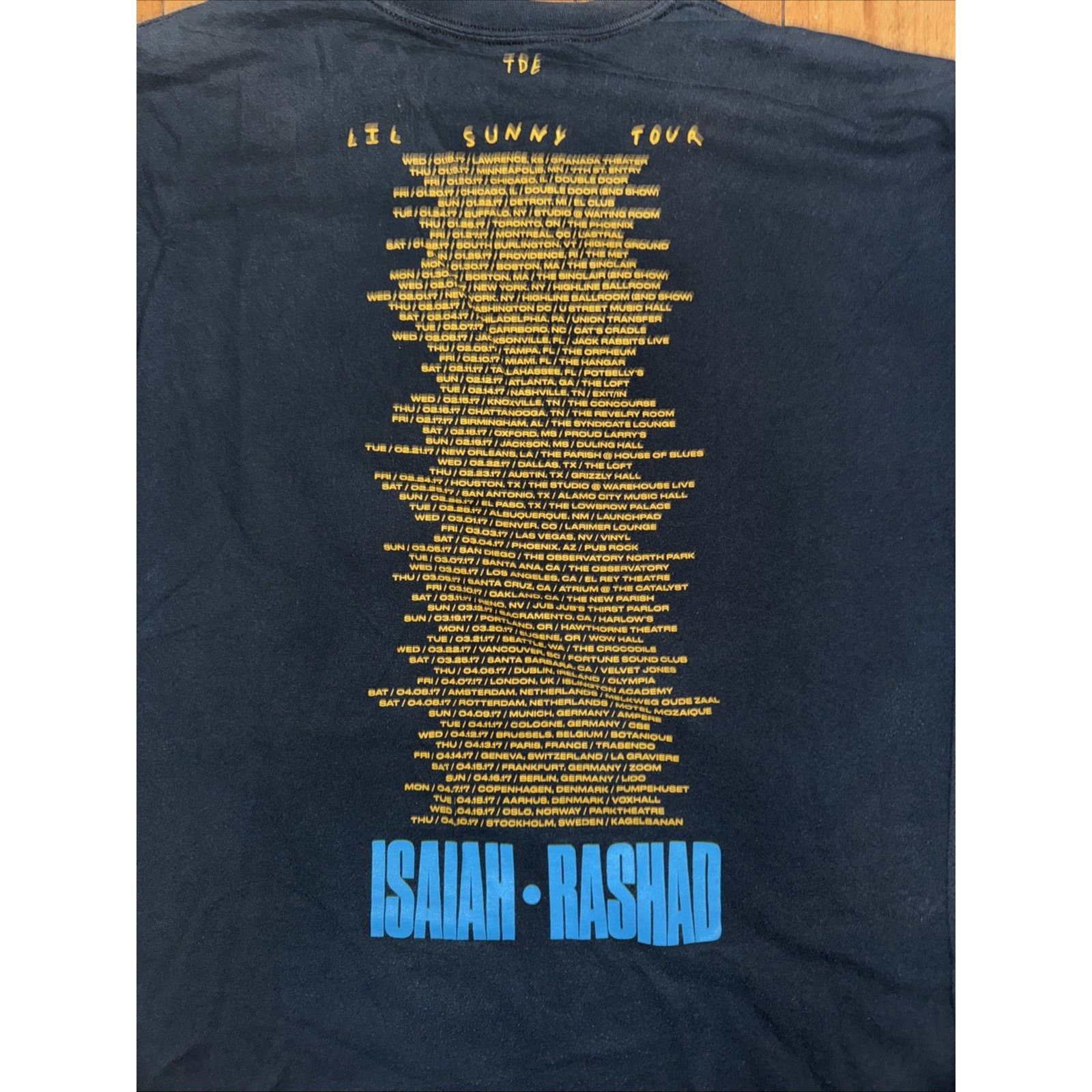 Rap Tees × Top Dawg Entertainment Isaiah Rashad Long Sleeve Shirt Black 2XL Lil Sunny Tour Size US XXL / EU 58 / 5 - 7 Thumbnail