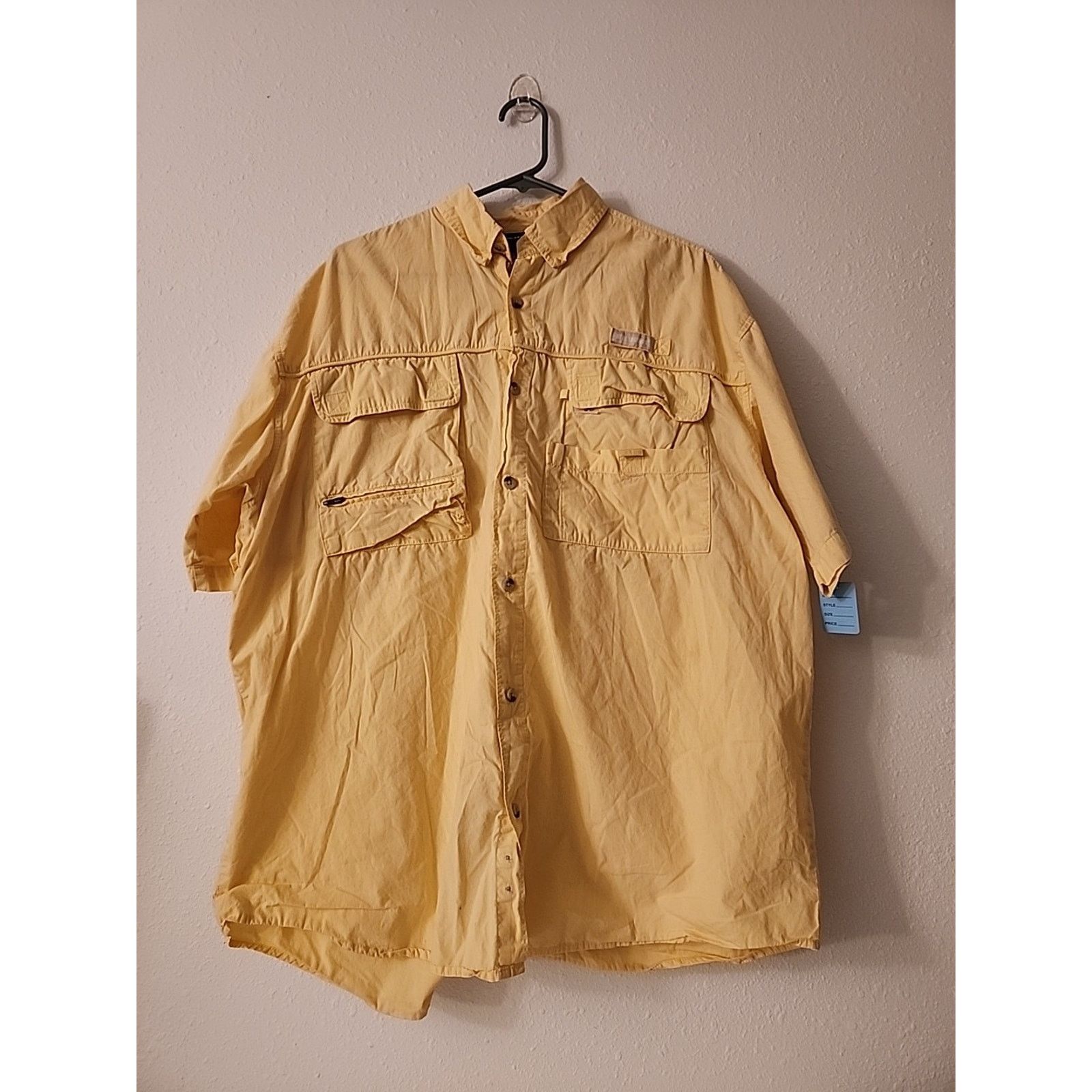 Reel Legends Reel Legends Shadester Short Sleeve Shirt Yellow Men's Sz L Size US L / EU 52-54 / 3 - 3 Thumbnail