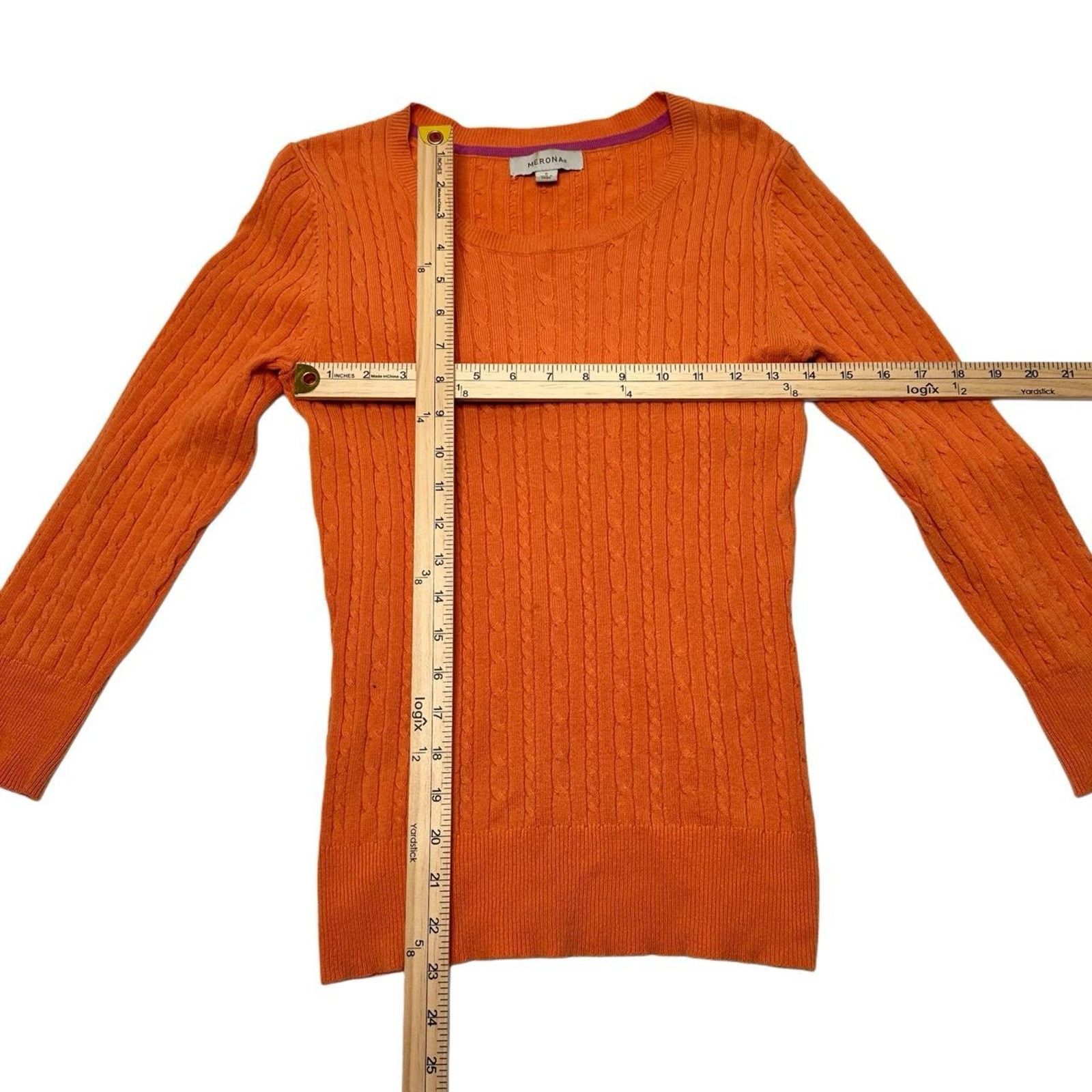 Merona Merona Size Small Cotton Cable Knit Sweater Top Lightweight Size S / US 4 / IT 40 - 4 Thumbnail