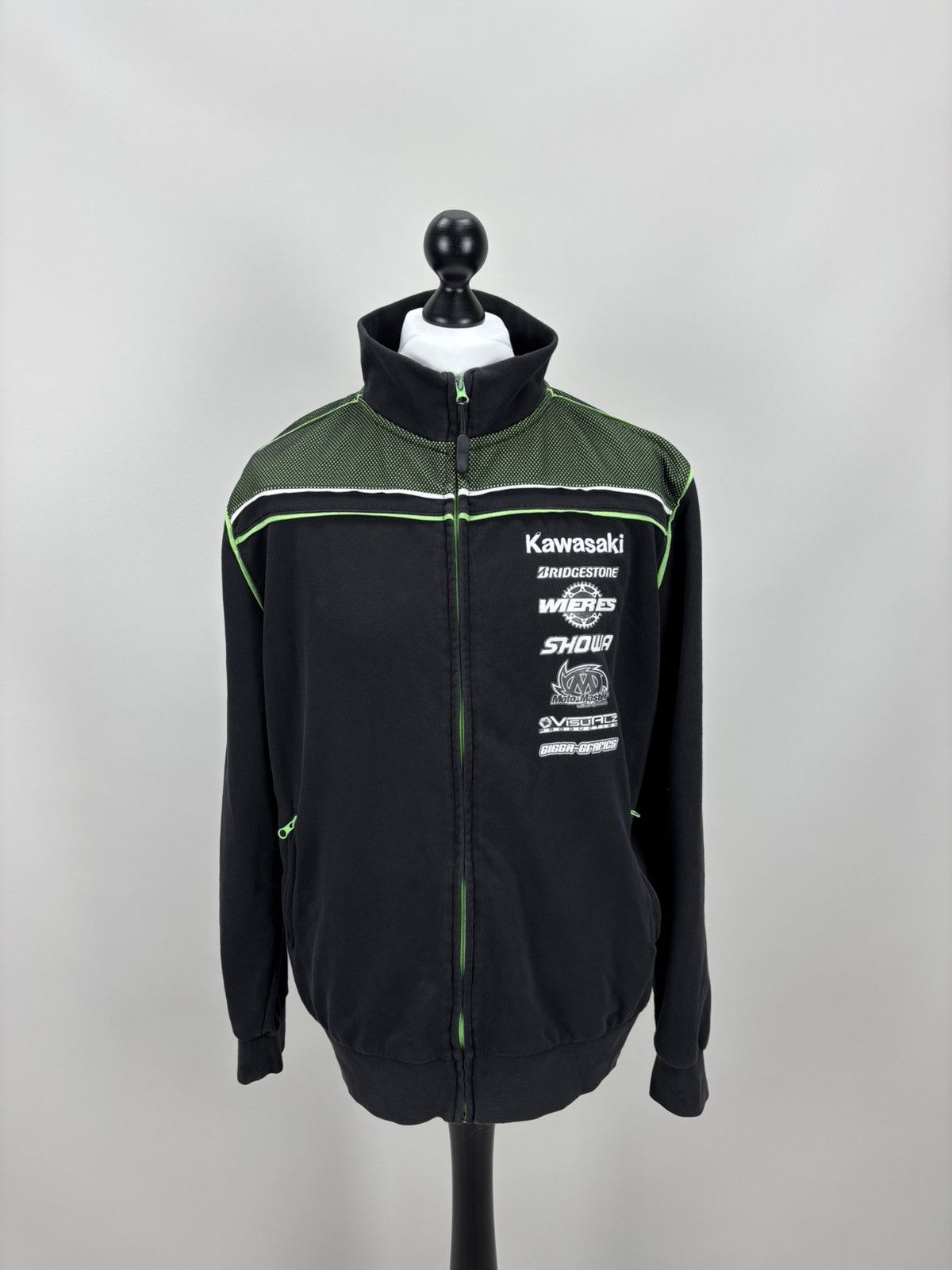 Other Mens sweatshirt full zip Kawasaki Size XXL Color Black/Green Size US XXL / EU 58 / 5 - 1 Thumbnail