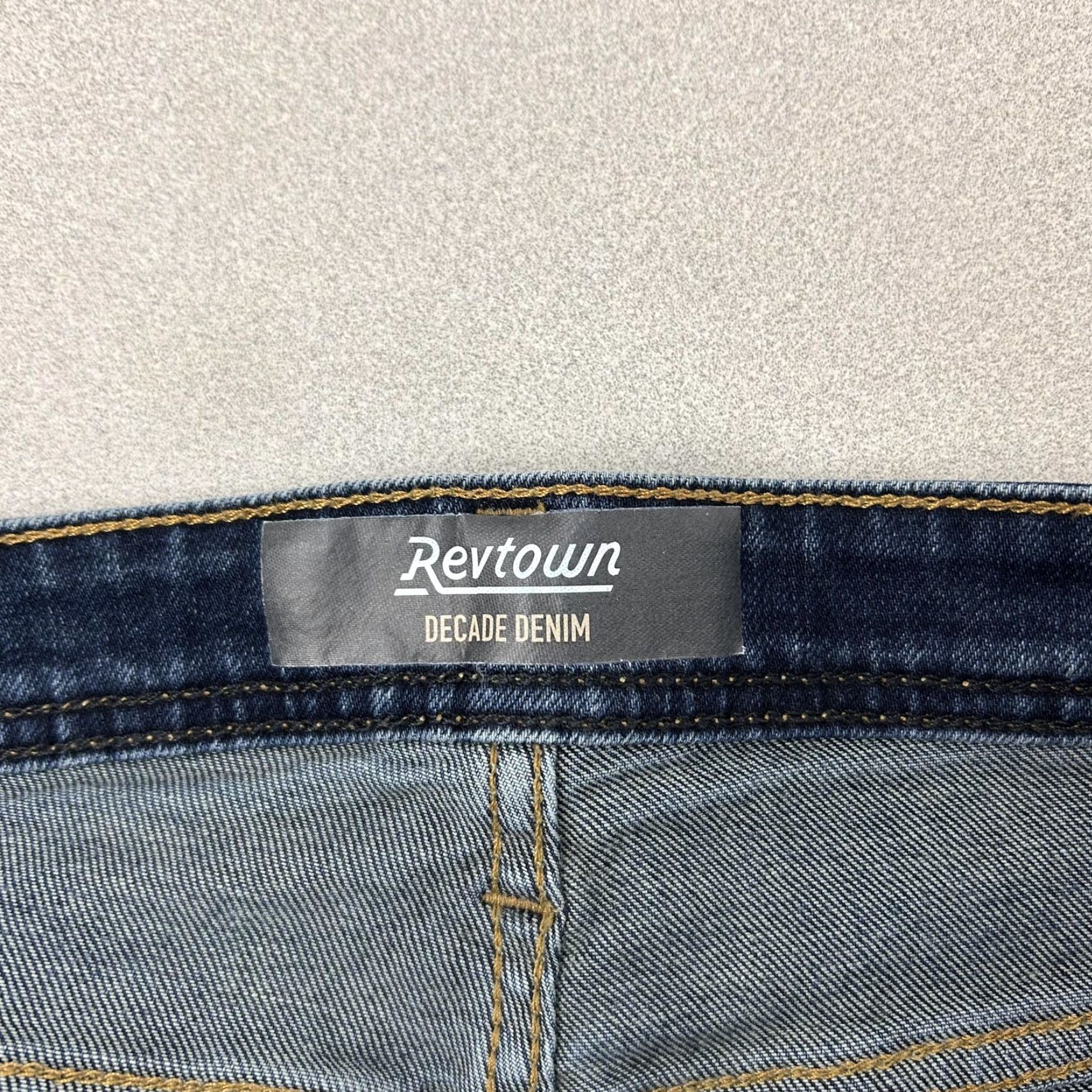 Denime Revtown Decade Denim Sharp Jeans Mens 36x32 Blue Straight Stretch 5-Pocket Size US 36 / EU 52 - 4 Thumbnail
