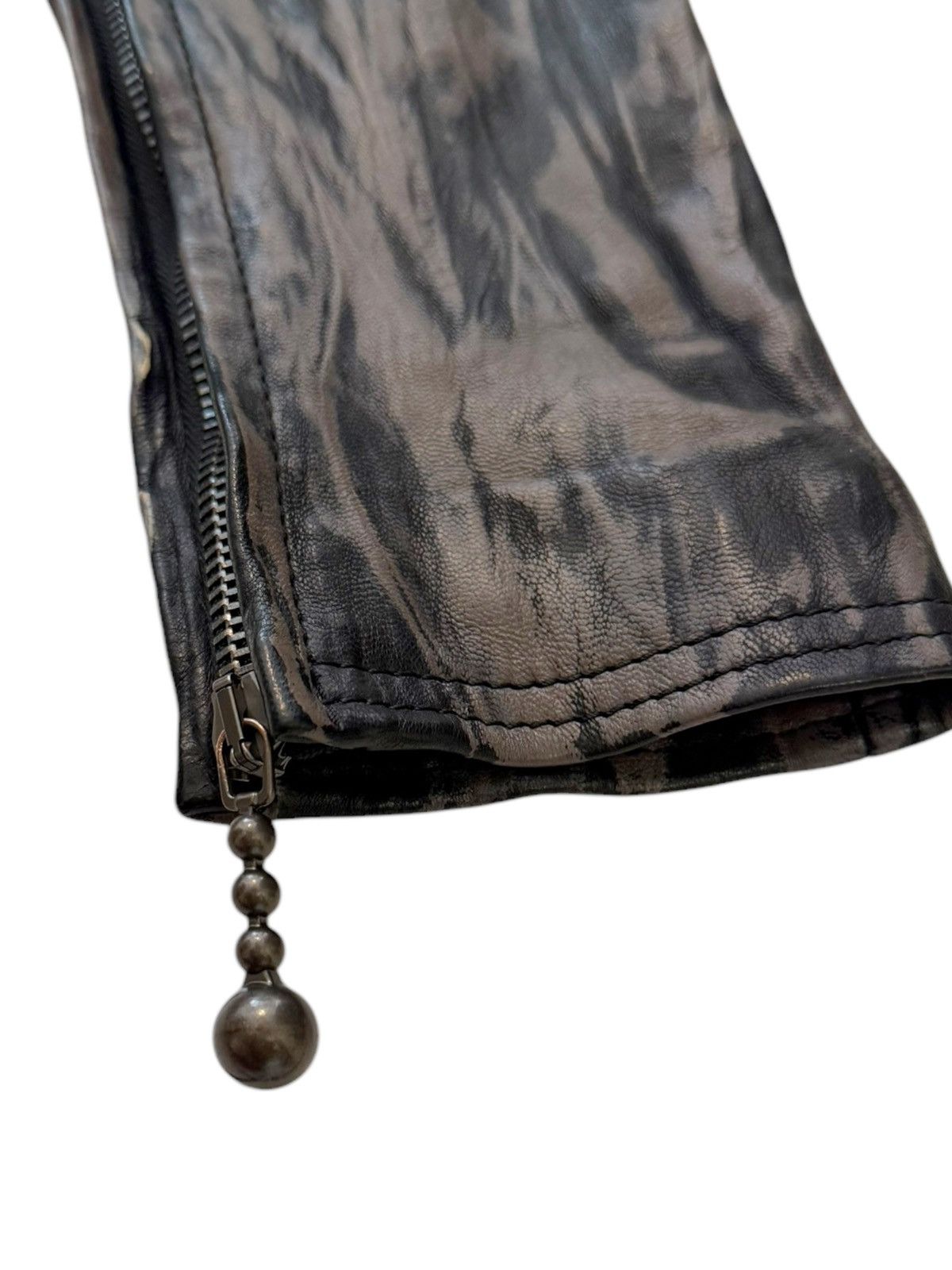 Acne Studios Creased Wrinkle Dye Lambskin Leather Cafe Jacket Size XS / US 0-2 / IT 36-38 - 5 Thumbnail