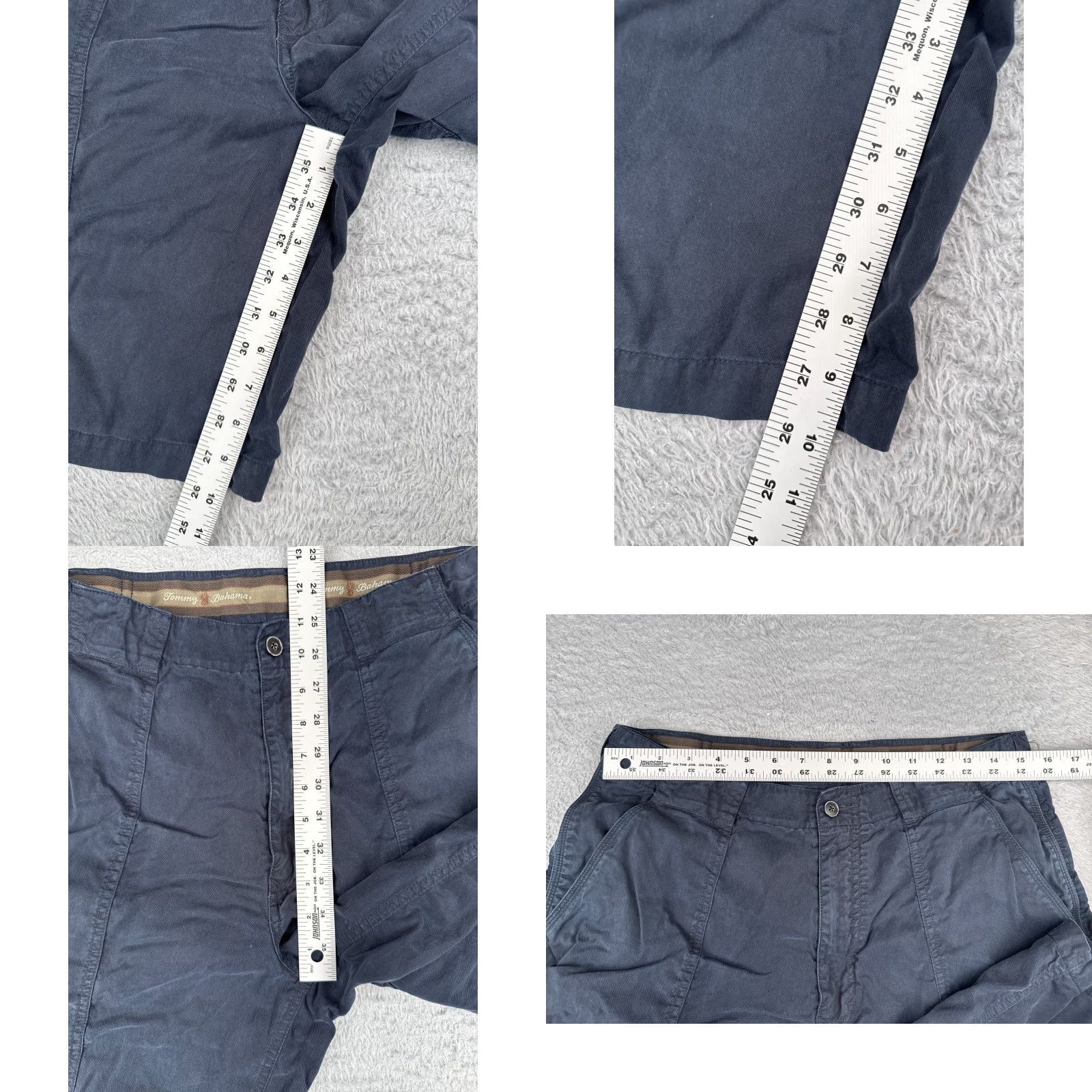 Tommy Bahama Tommy Bahama Shorts Men 33 Blue Chino Tencel Cotton Blend Expandable Waist 33x10 Size US 33 - 8 Thumbnail