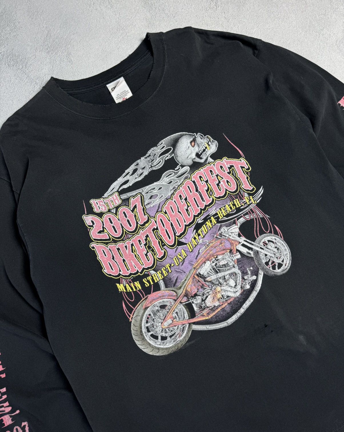 Anvil Biketoberfast 2007 Double Sided Print Motorcycle Shirt Anvil Size US XL / EU 56 / 4 - 3 Thumbnail