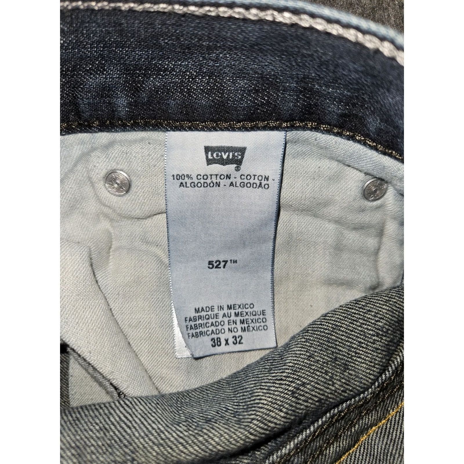 Levi's Levi's 527 Bootcut Jeans Mens 38x32 Mid Rise Dark Wash Blue Denim Regular Inseam 32 New/Preppy 90s Cowboy Style Mens Size US 38 / EU 54 - 2 Thumbnail