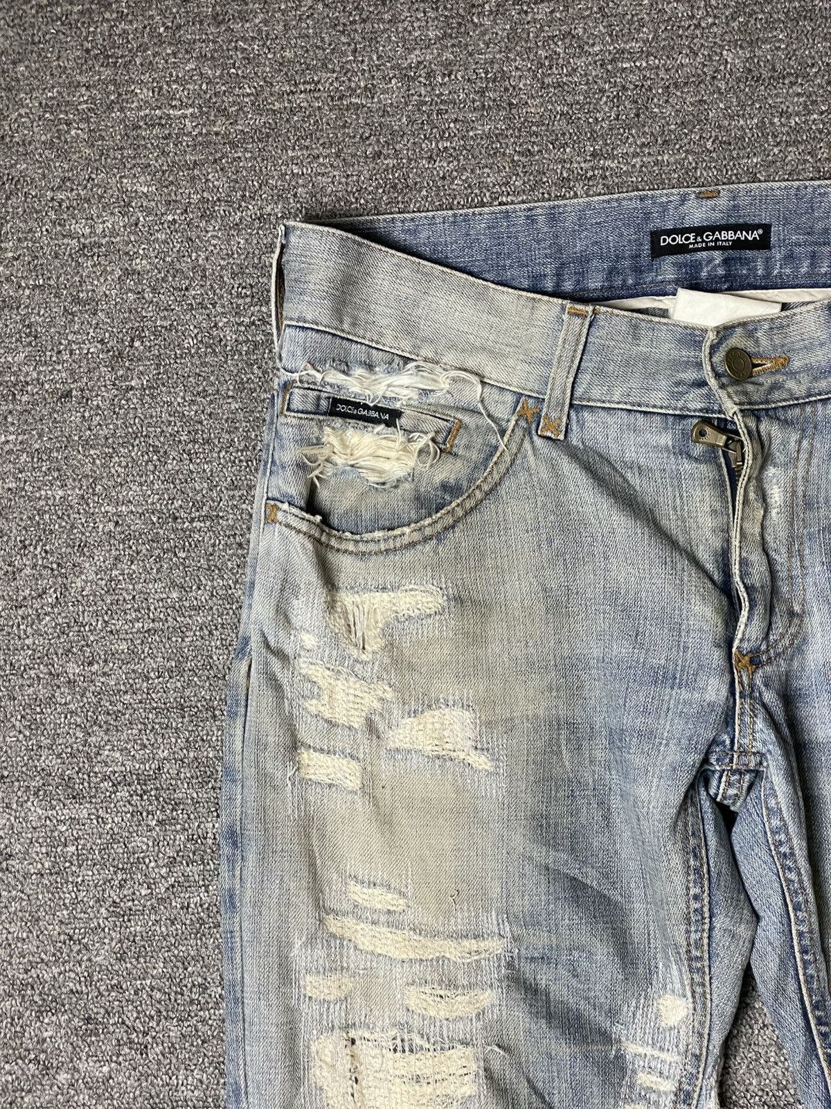 Dolce & Gabbana Dolce & Gabbana Distressed Denim Jeans (93) Size US 34 / EU 50 - 7 Thumbnail