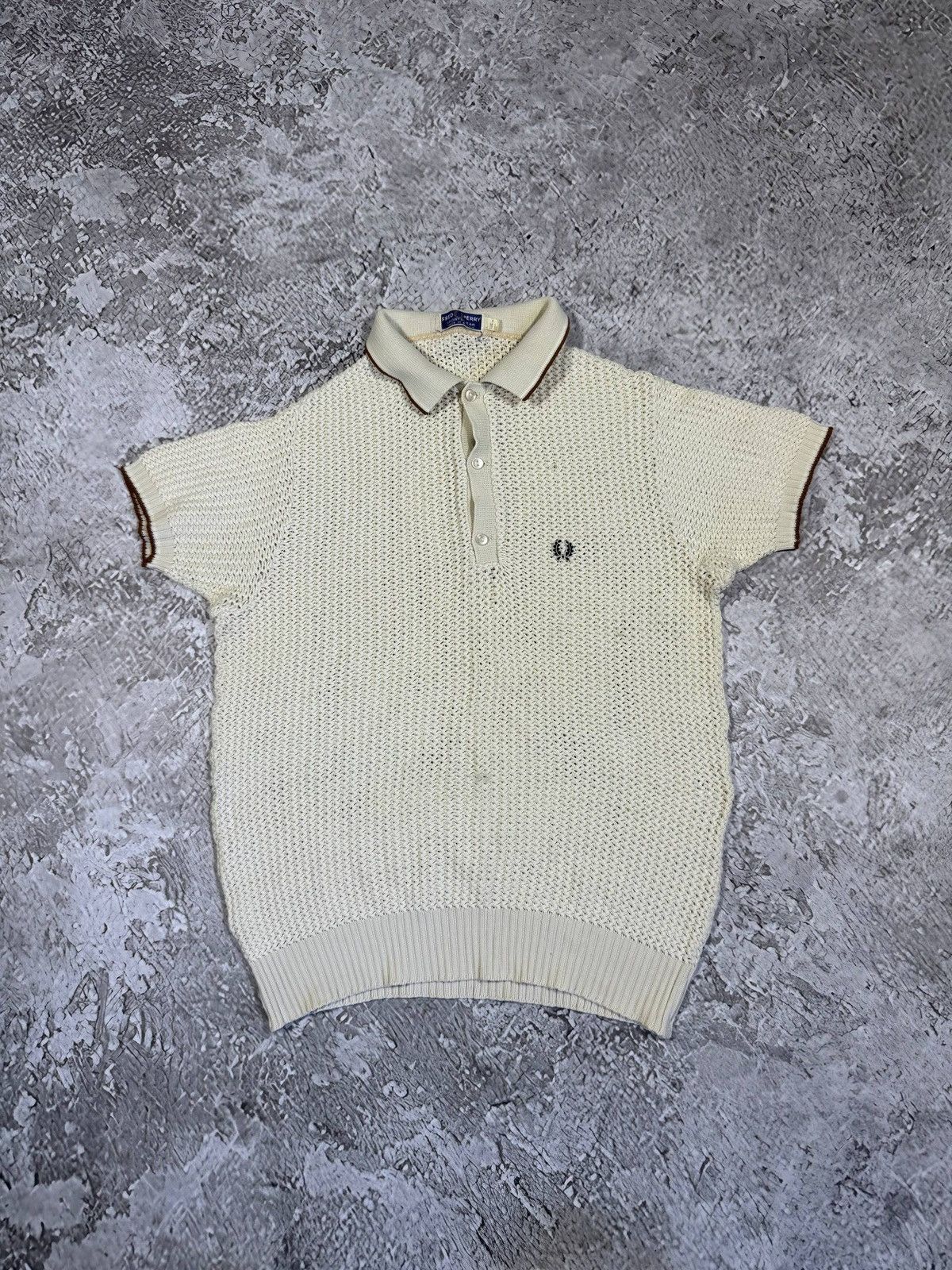 Fred Perry Vintage knitted Polo Fred Perry 90’s Size S-M Size US M / EU 48-50 / 2 - 1 Thumbnail