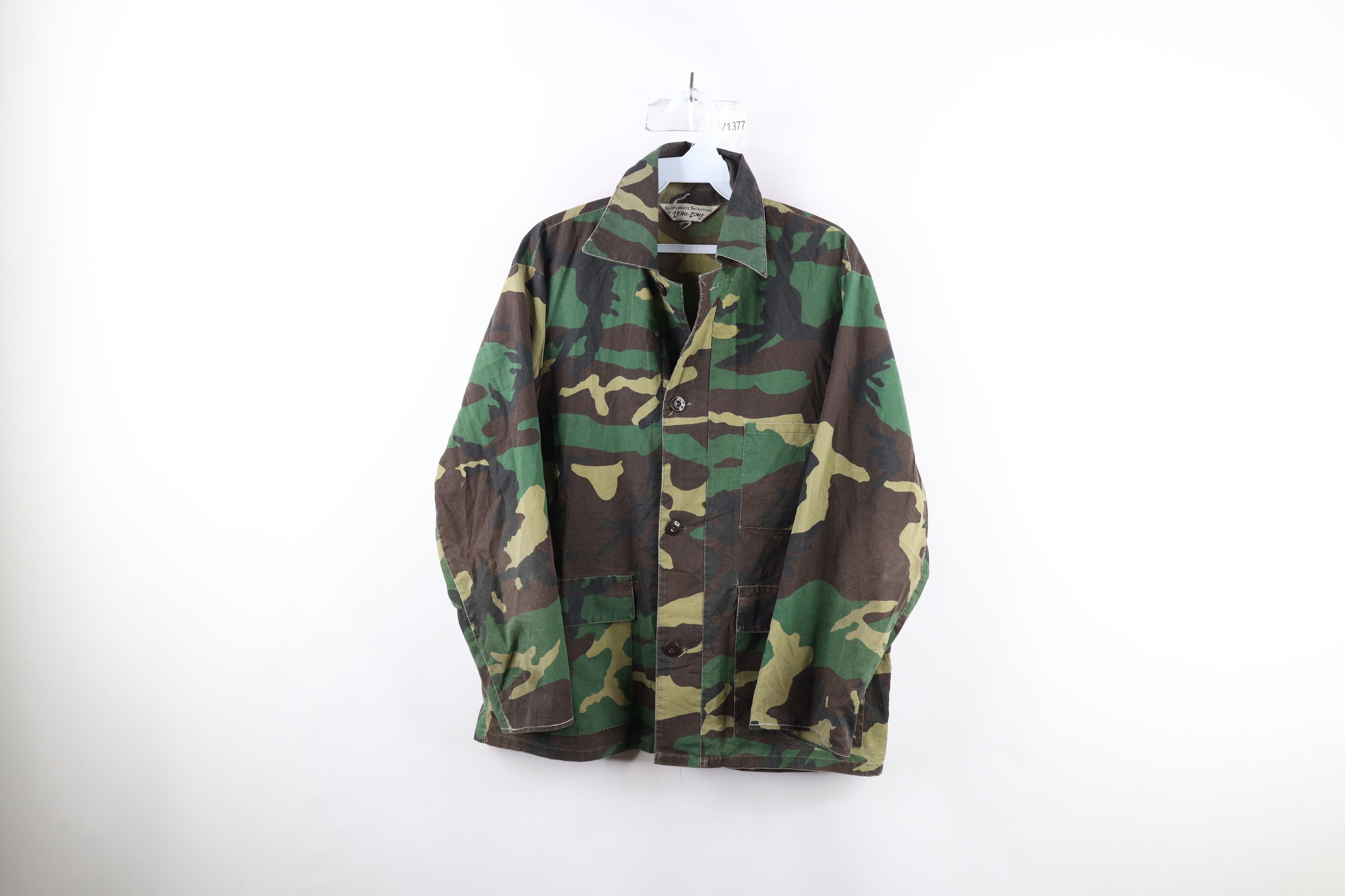 image of Vintage 80's Camouflage Button Shirt Jacket Jac Shirt Usa, Men's (Size Medium)