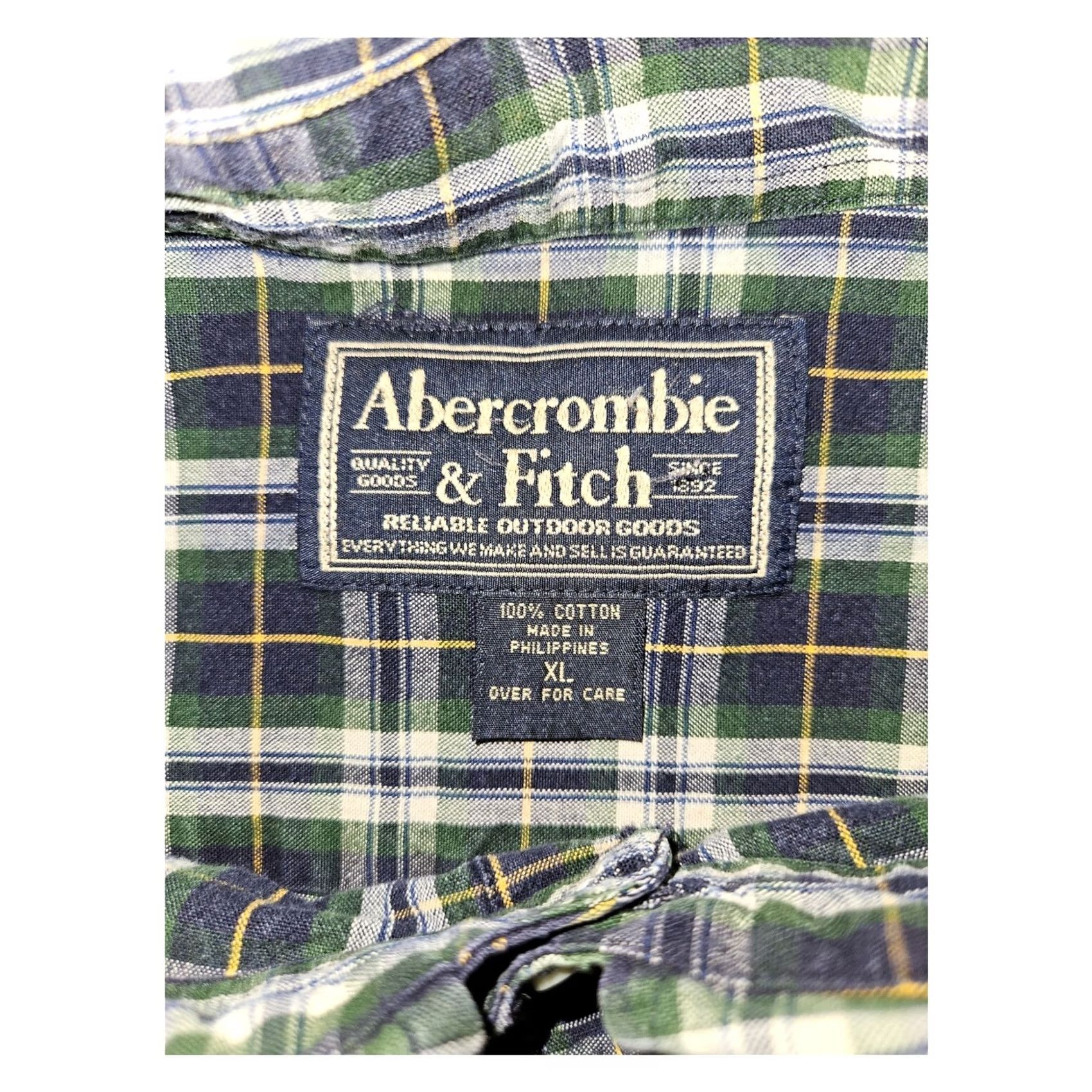 Abercrombie & Fitch Abercrombie & Fitch Button-Down Men’s XLB Plaid Casual Travel Workwear Multicolor Cotton Big & Tall Button-Up Shirt Size US XL / EU 56 / 4 - 2 Thumbnail