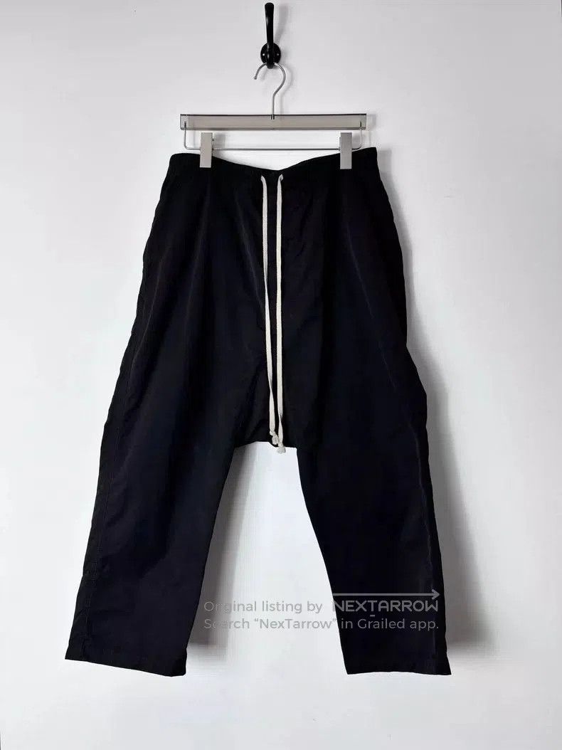 Rick Owens DRKSHDW Black Satin Drawstring Pants.
