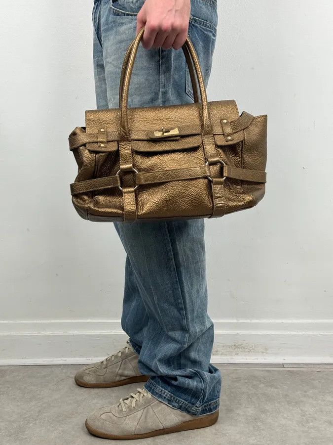Vintage Massimo Rebecchi Gold Leather Handle Bag Size ONE SIZE - 3 Thumbnail