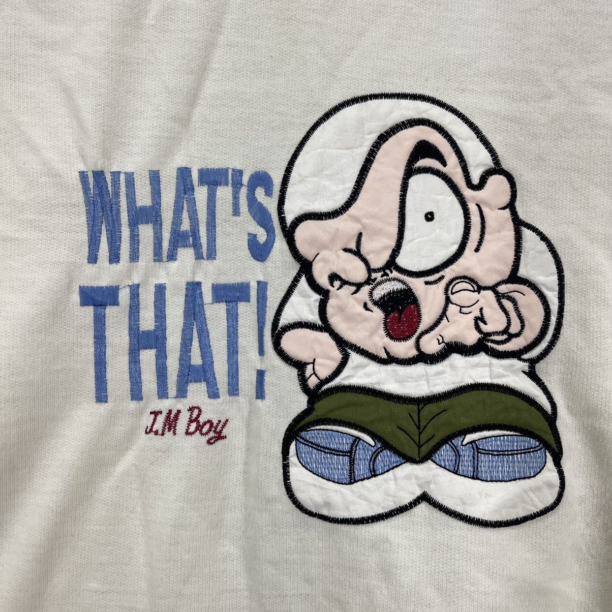 Vintage Vintage WHATS THAT! J.M BOY Crew Neck Sweatshirt #1465/AY Size US M / EU 48-50 / 2 - 2 Thumbnail