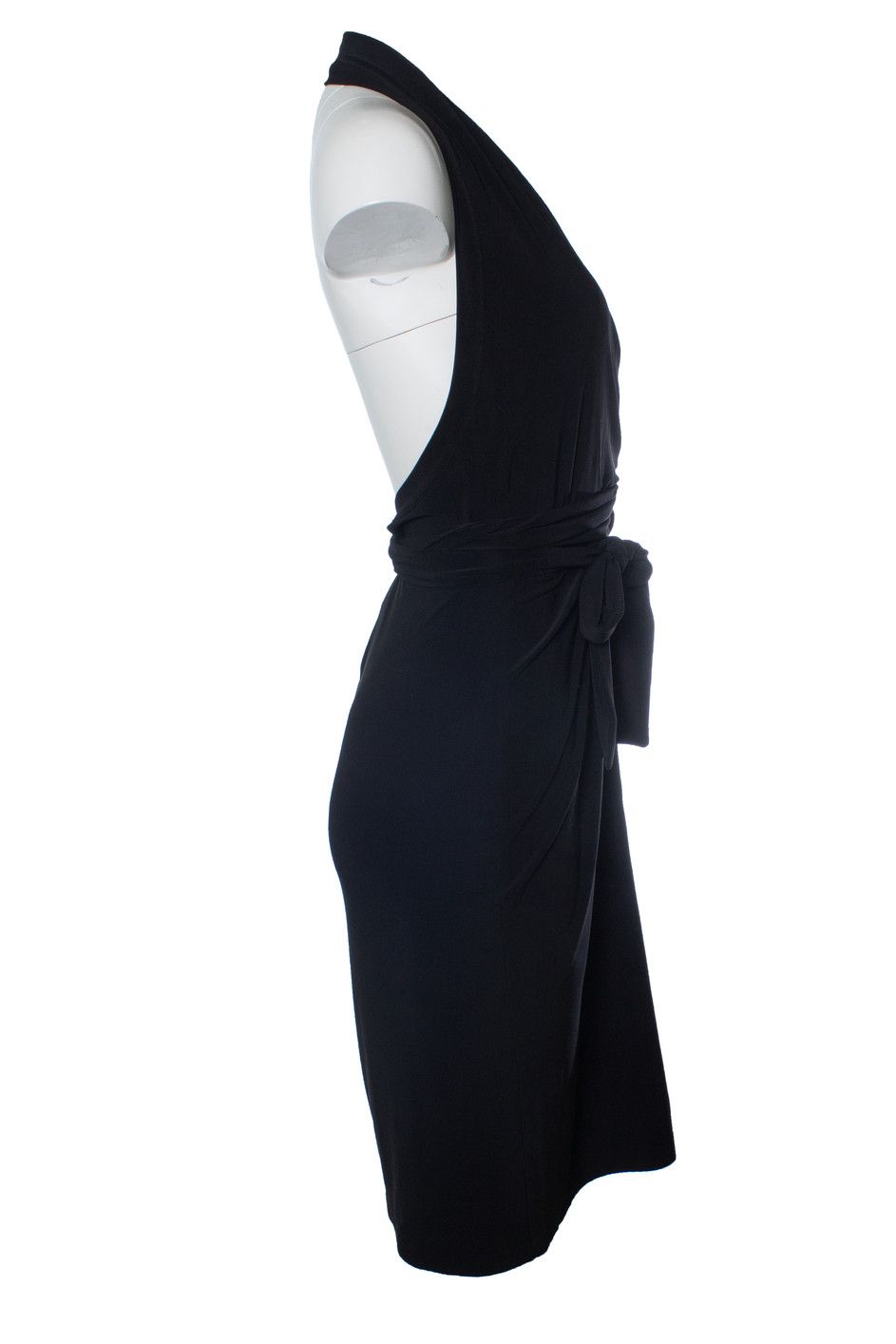 Norma Kamali Norma Kamali, Black halter wrap dress Size L / US 10 / IT 46 - 4 Thumbnail