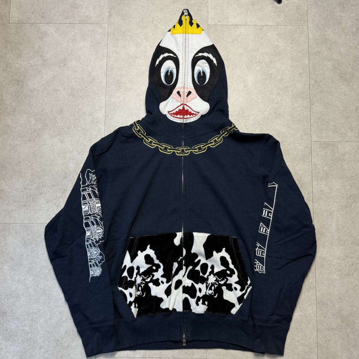 Bape Bape Holstein Cow Full Zip Shark Hoodie Size US M / EU 48-50 / 2 - 1 Thumbnail